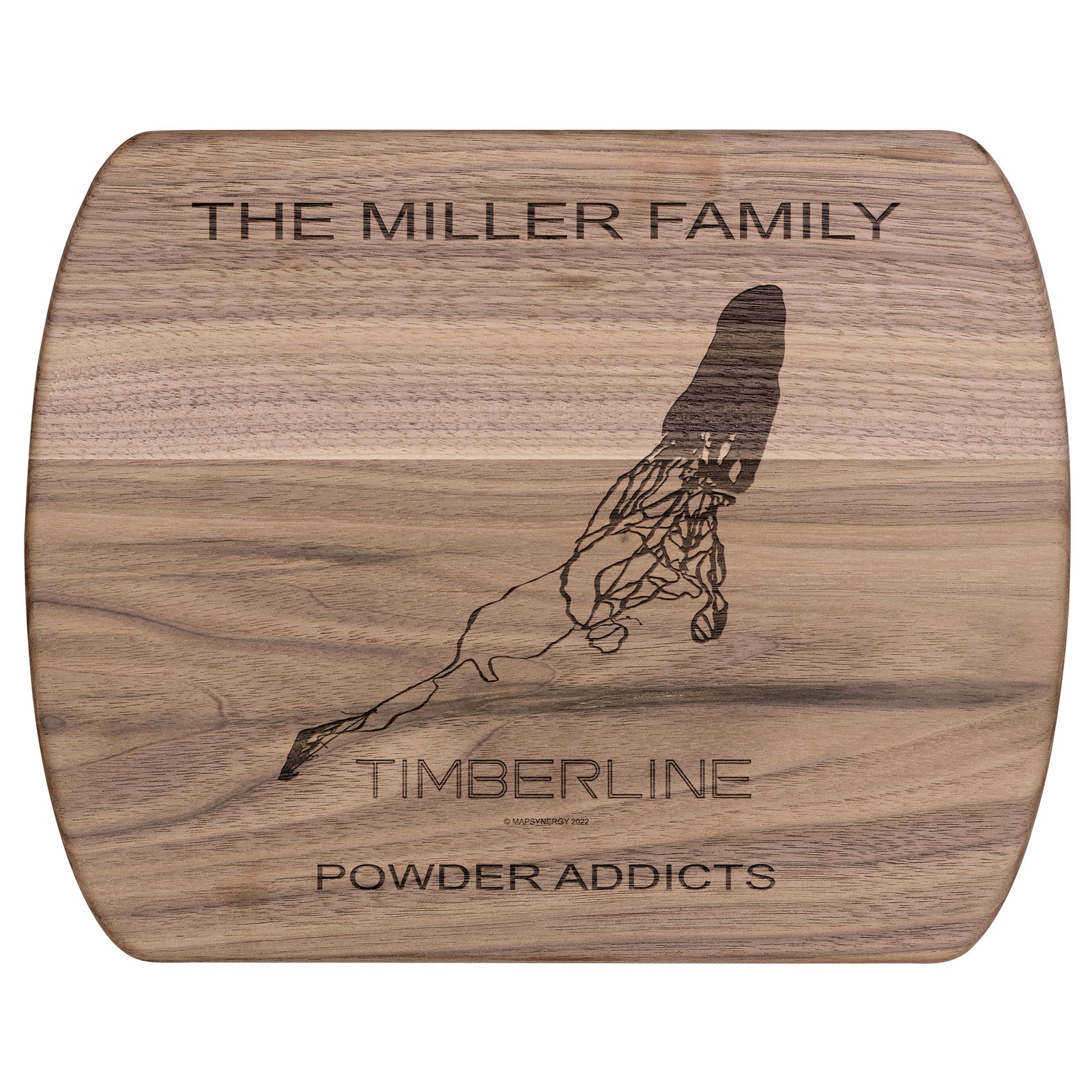 PERSONALIZED TIMBERLINE,OREGON SKI TRAIL MAP CUTTING BOARD