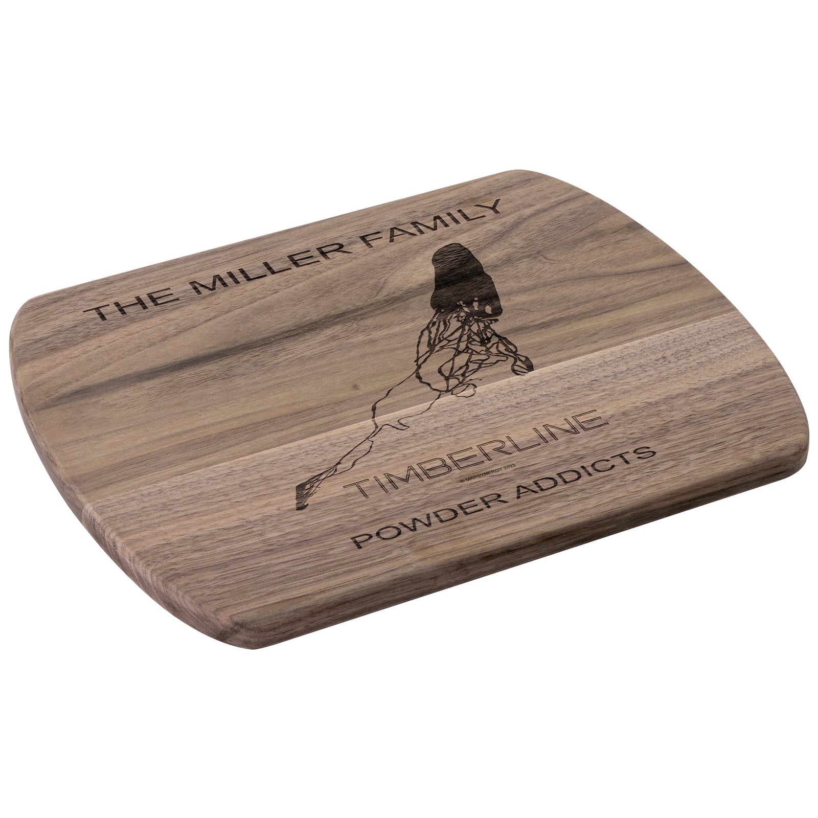 PERSONALIZED TIMBERLINE,OREGON SKI TRAIL MAP CUTTING BOARD