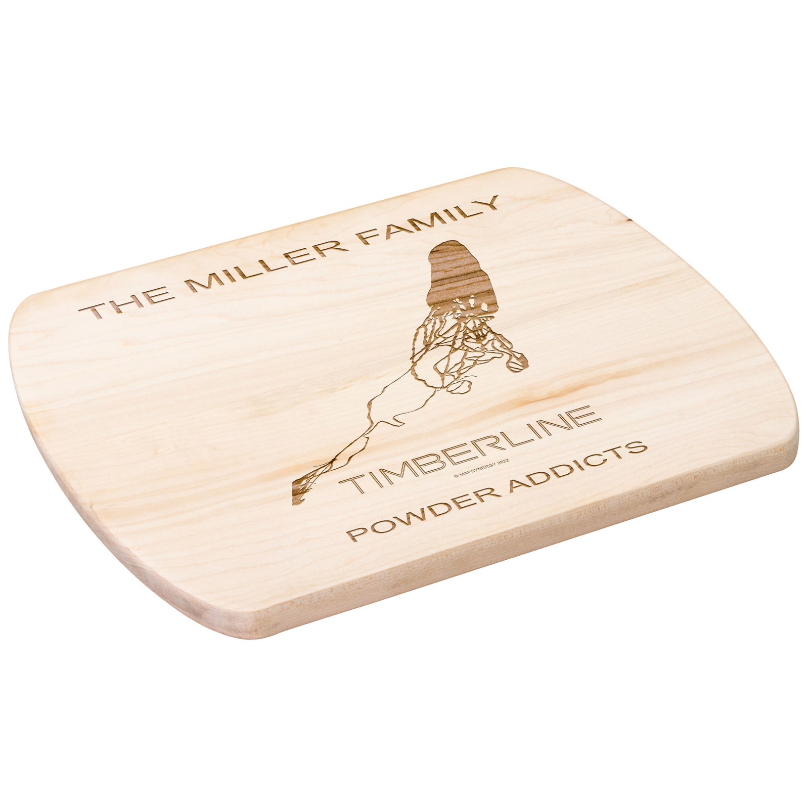 PERSONALIZED TIMBERLINE,OREGON SKI TRAIL MAP CUTTING BOARD