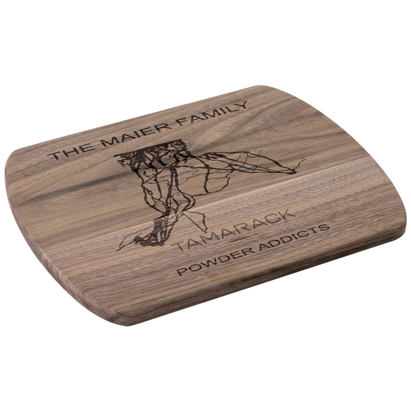 PERSONALIZED Tamarack, Idaho SKI TRAIL MAP CUTTING BOARD