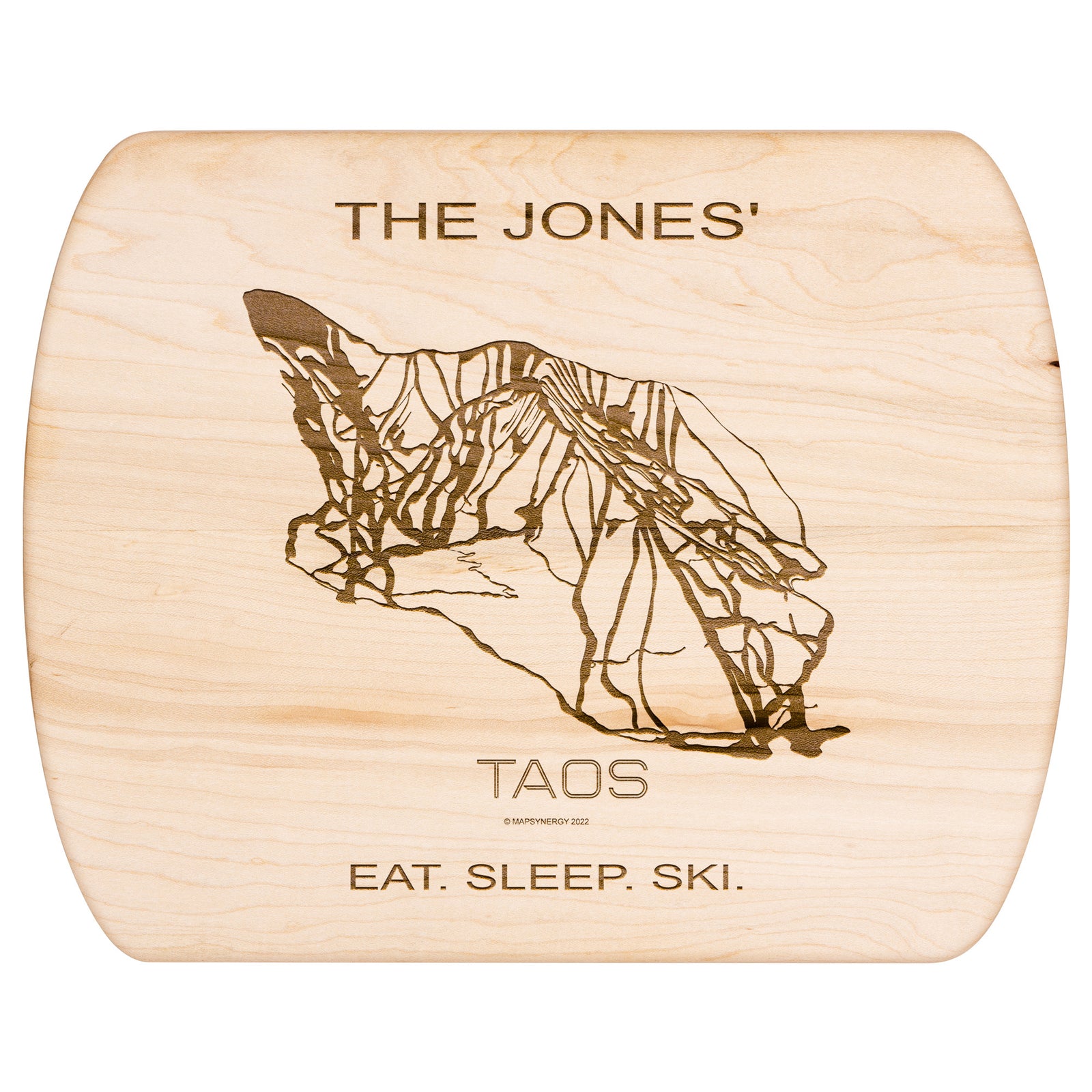 PERSONALIZED Taos , New Mexico SKI TRAIL MAP CUTTING BOARD