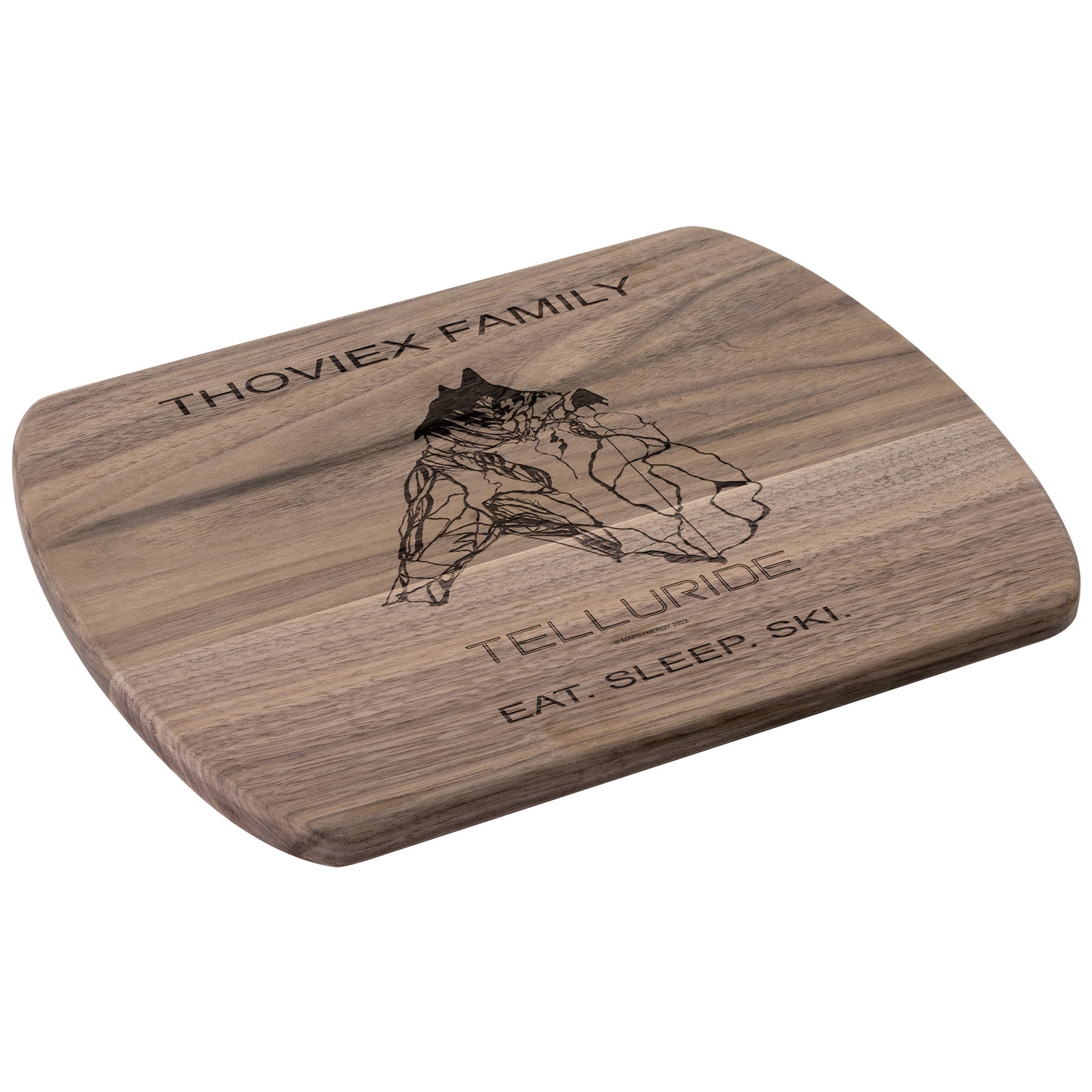 PERSONALIZED Telluride ,Colorado SKI TRAIL MAP CUTTING BOARD
