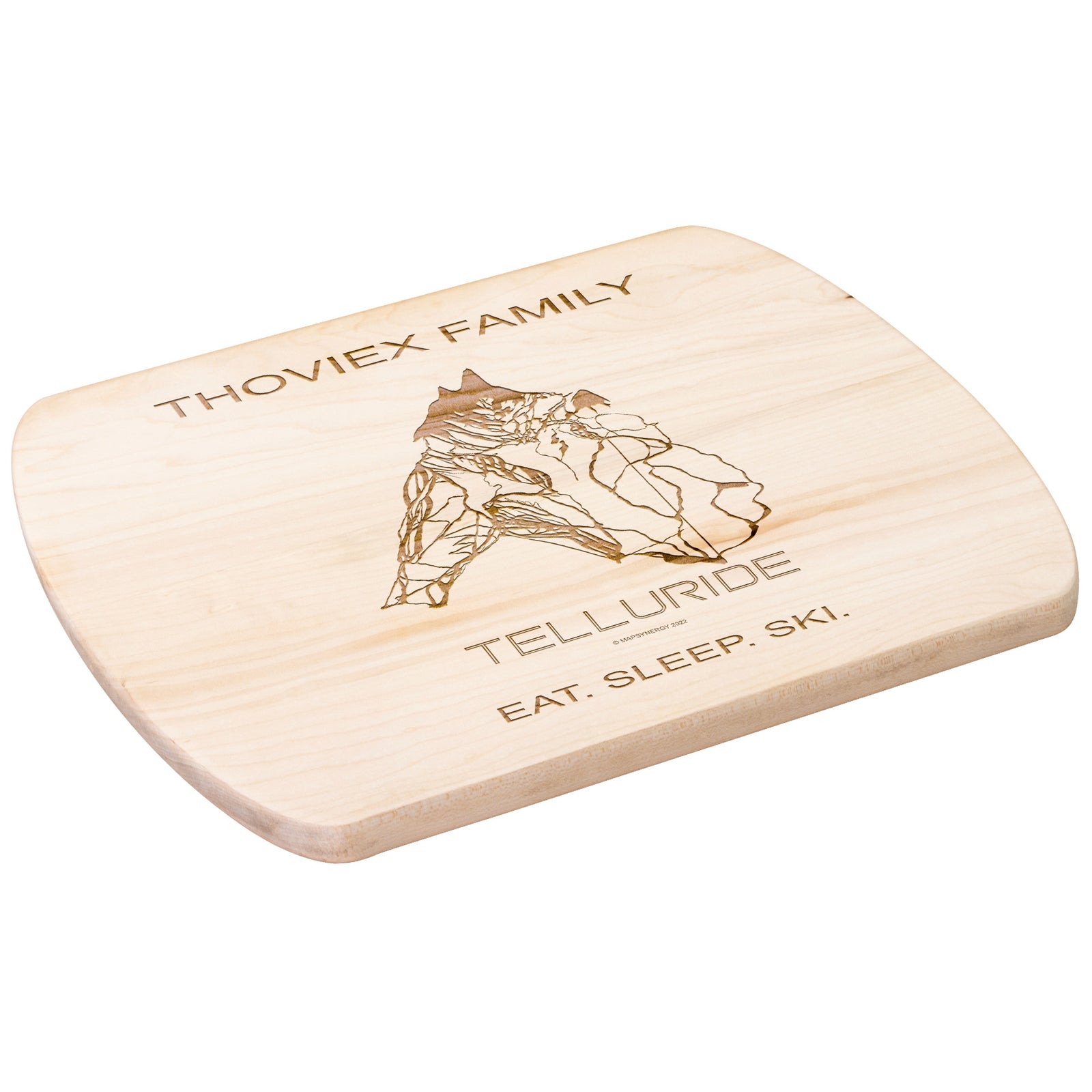 PERSONALIZED Telluride ,Colorado SKI TRAIL MAP CUTTING BOARD