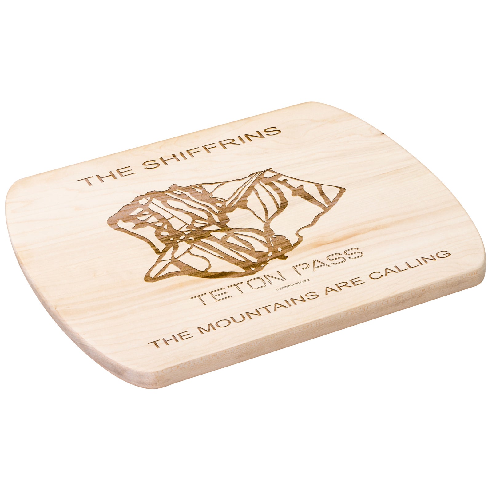 PERSONALIZED Teton Pass , Montana SKI TRAIL MAP CUTTING BOARD