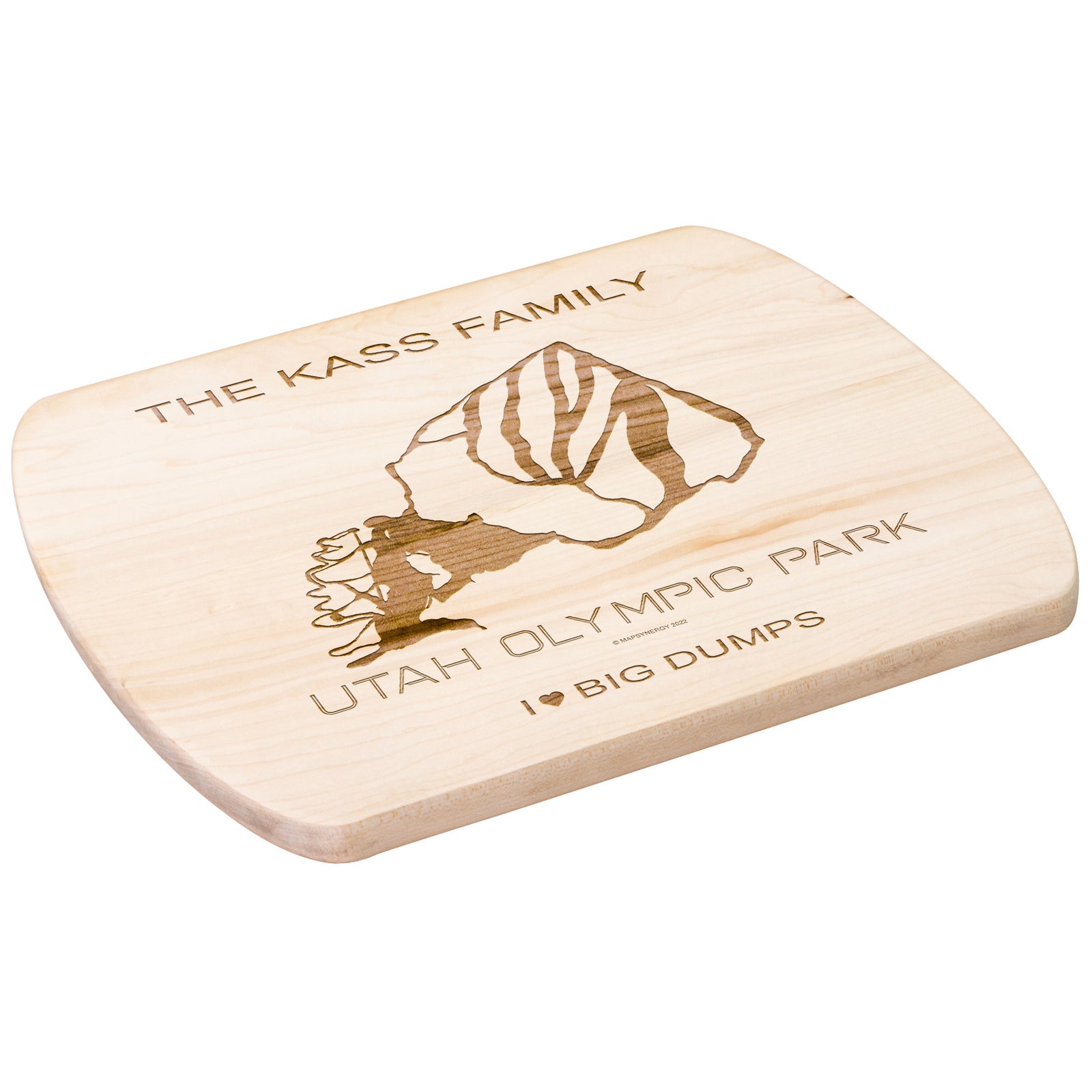 PERSONALIZED Utah Olympic Park ,Utah SKI TRAIL MAP CUTTING BOARD