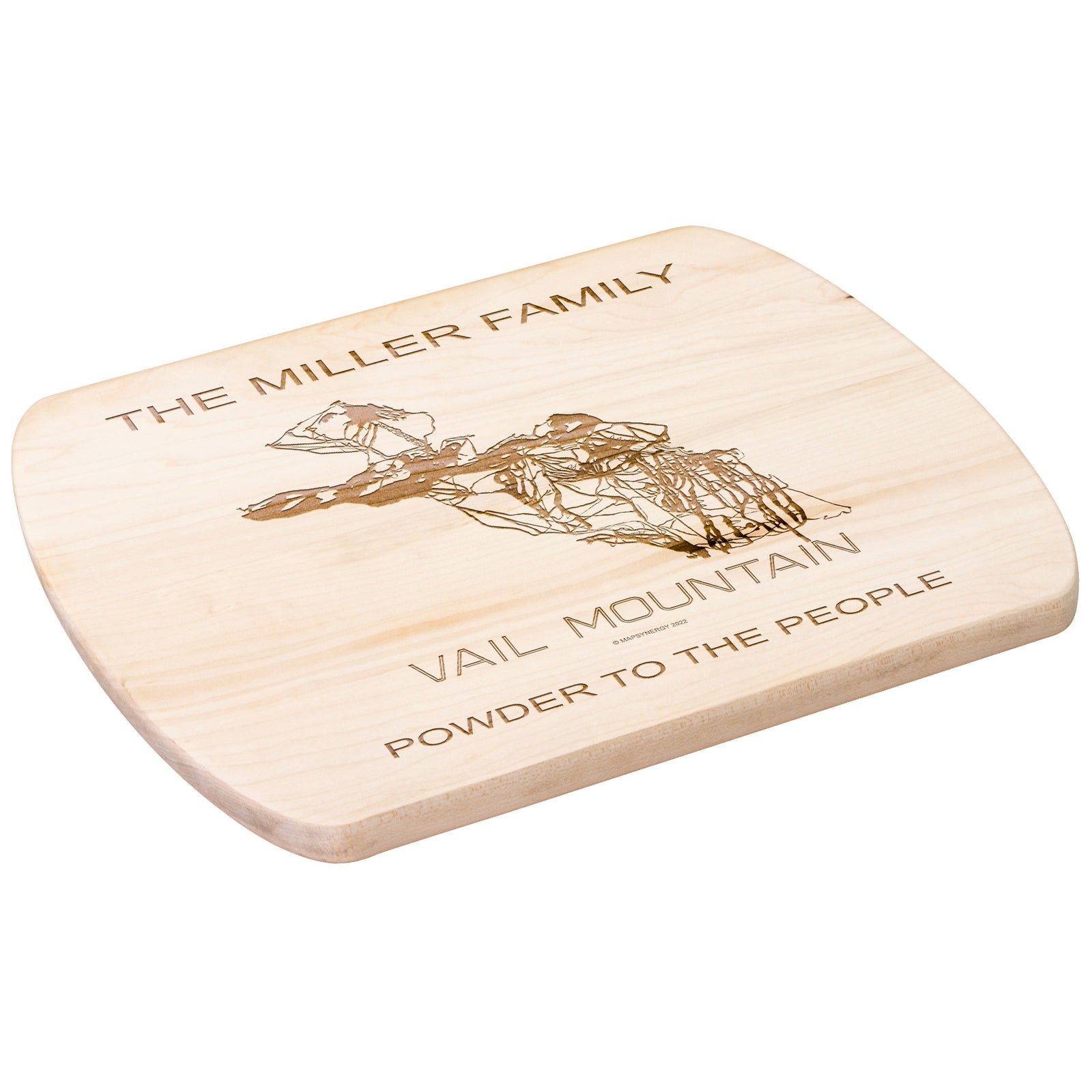 PERSONALIZED Vail Mountain ,Colorado SKI TRAIL MAP CUTTING BOARD