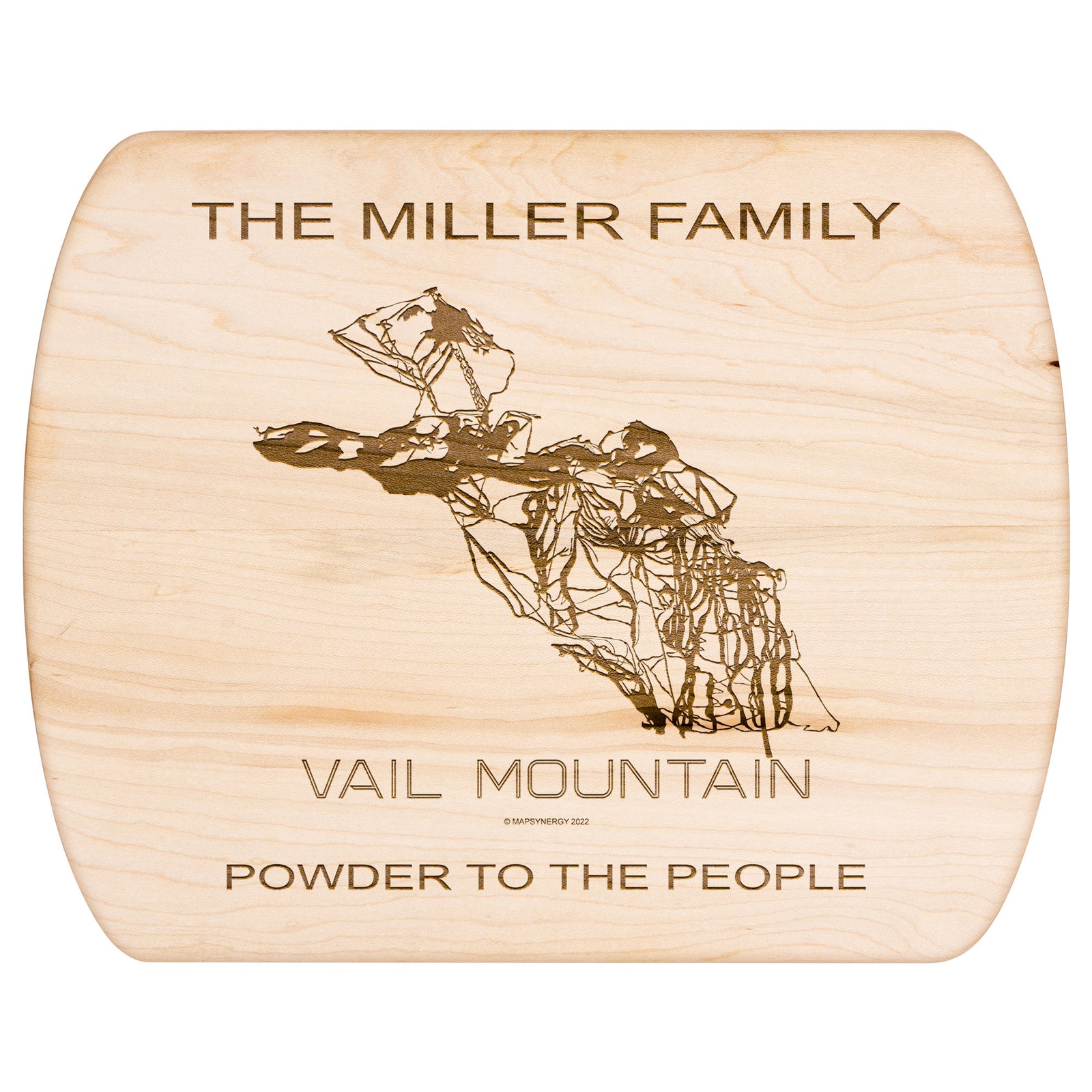 PERSONALIZED Vail Mountain ,Colorado SKI TRAIL MAP CUTTING BOARD