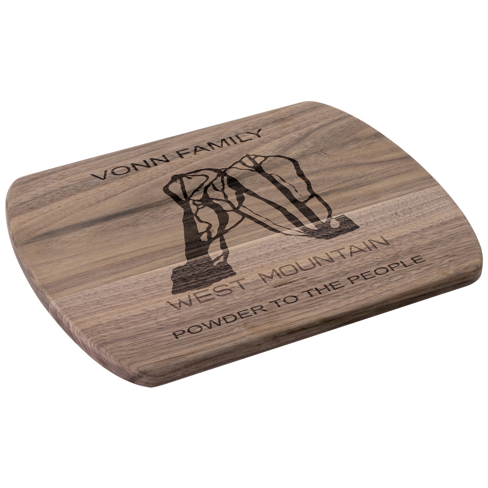 PERSONALIZED WEST MOUNTAIN, NEW YORK SKI TRAIL MAP CUTTING BOARD