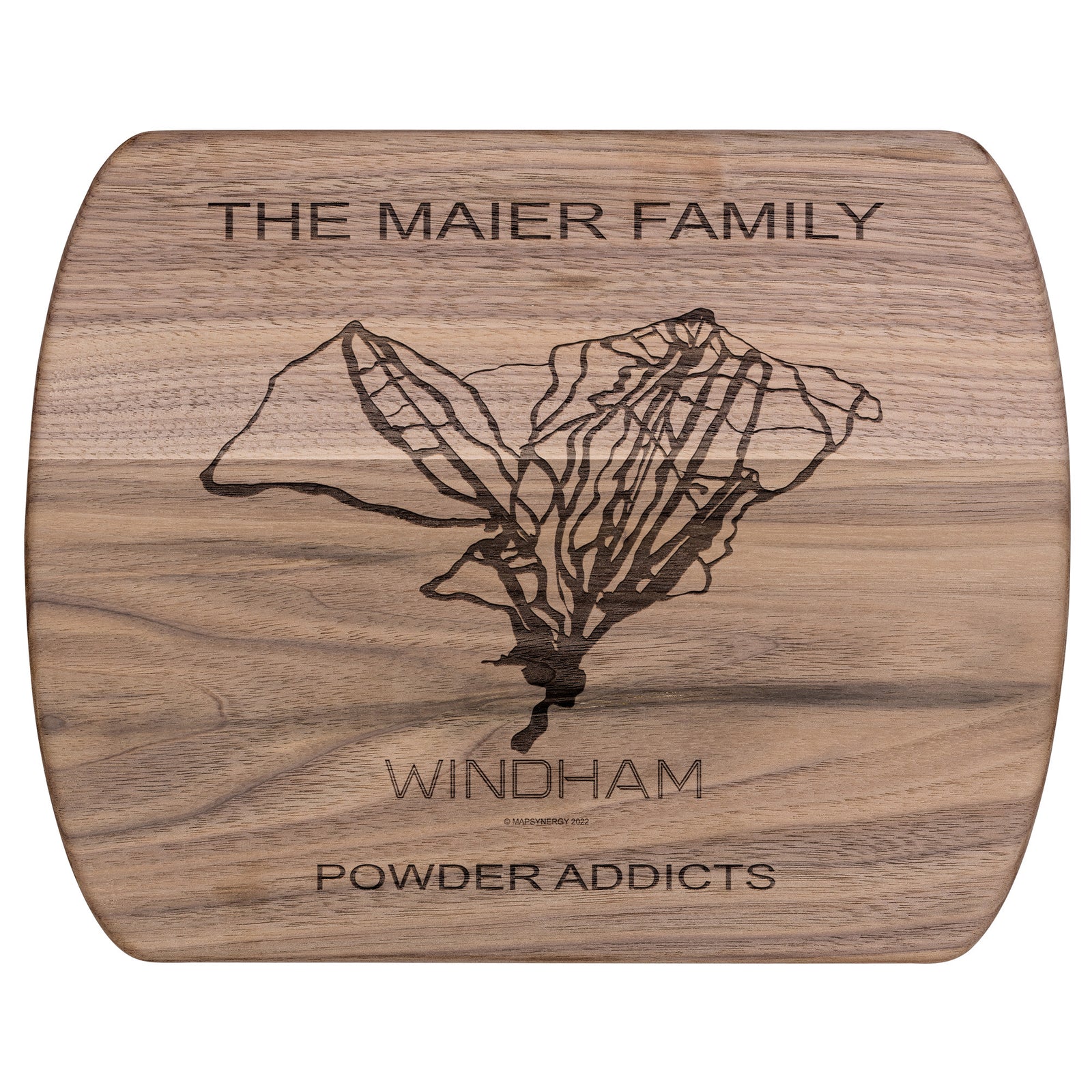 PERSONALIZED WINDHAM, NEW YORK SKI TRAIL MAP CUTTING BOARD