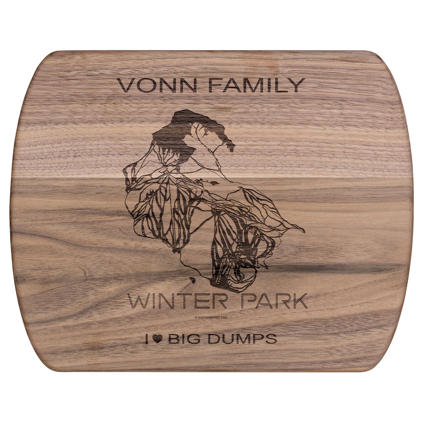 PERSONALIZED Winter Park ,Colorado SKI TRAIL MAP CUTTING BOARD
