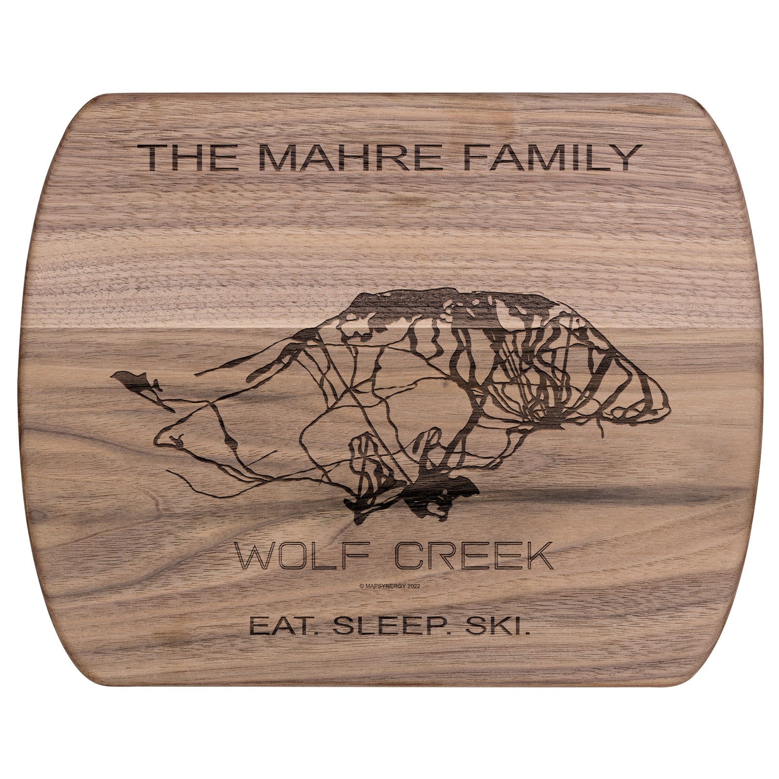PERSONALIZED Wolf Creek ,Colorado SKI TRAIL MAP CUTTING BOARD