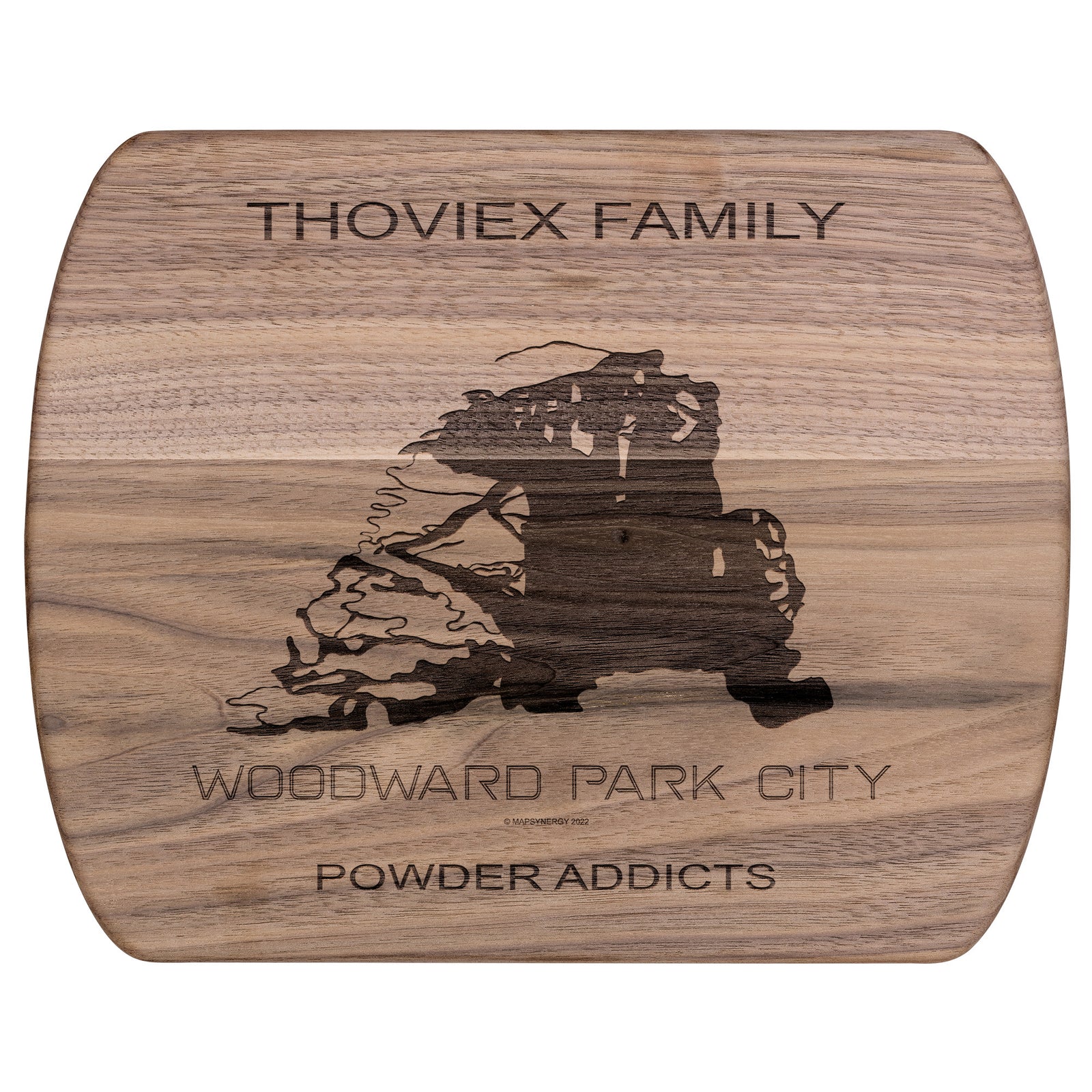 PERSONALIZED Woodward Park City ,Utah SKI TRAIL MAP CUTTING BOARD