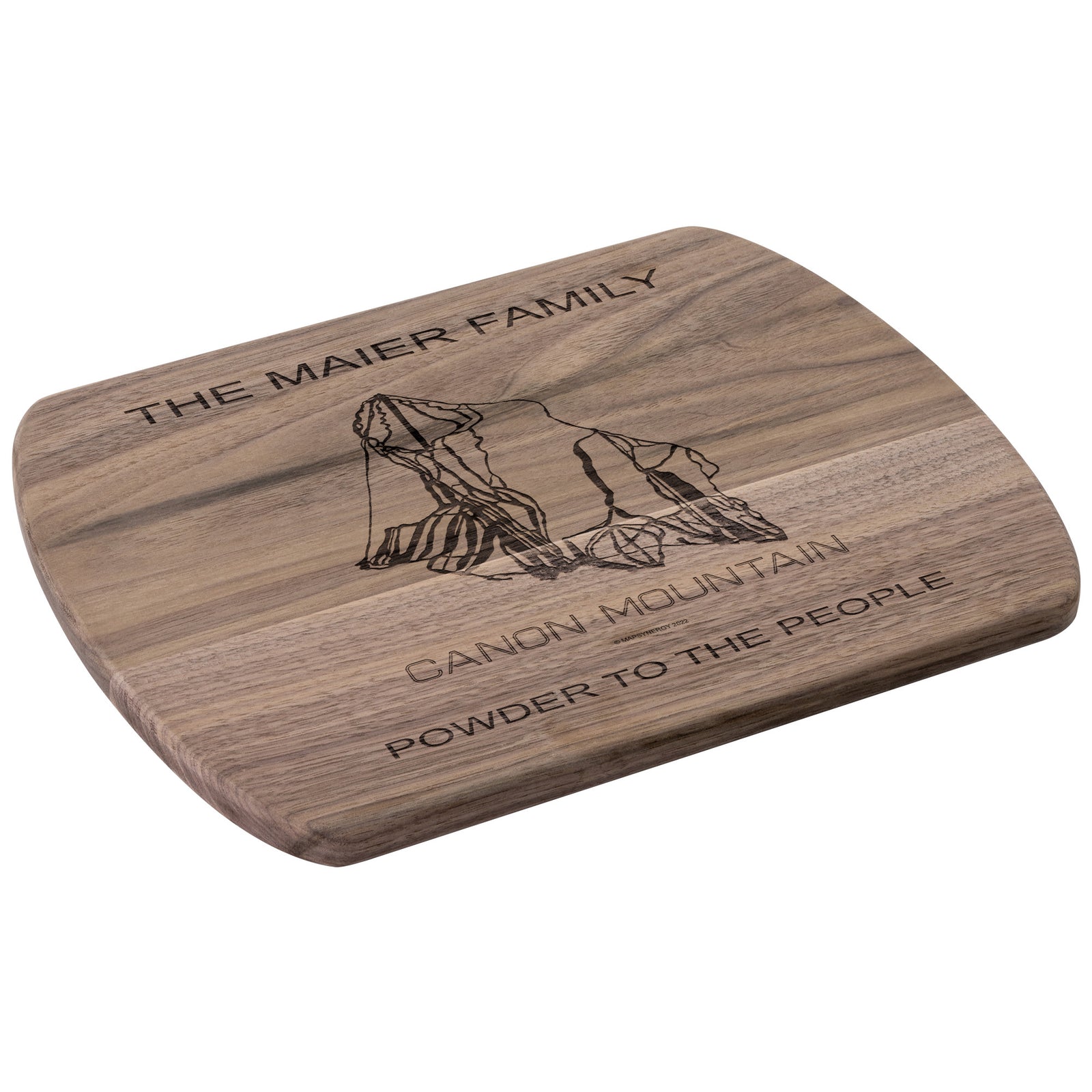 PERSONALIZED Cannon Mountain, New Hampshire SKI TRAIL MAP CUTTING BOARD