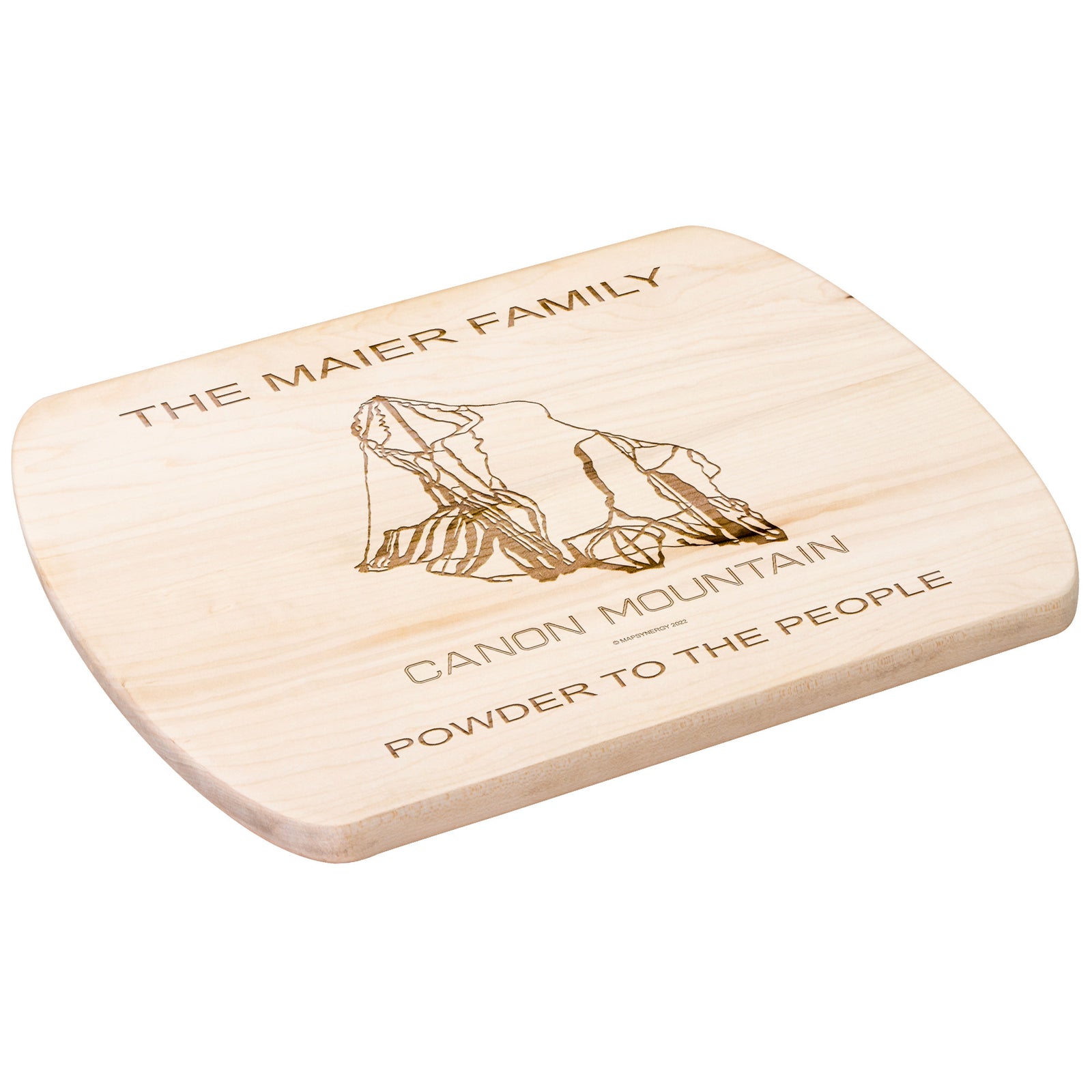 PERSONALIZED Cannon Mountain, New Hampshire SKI TRAIL MAP CUTTING BOARD