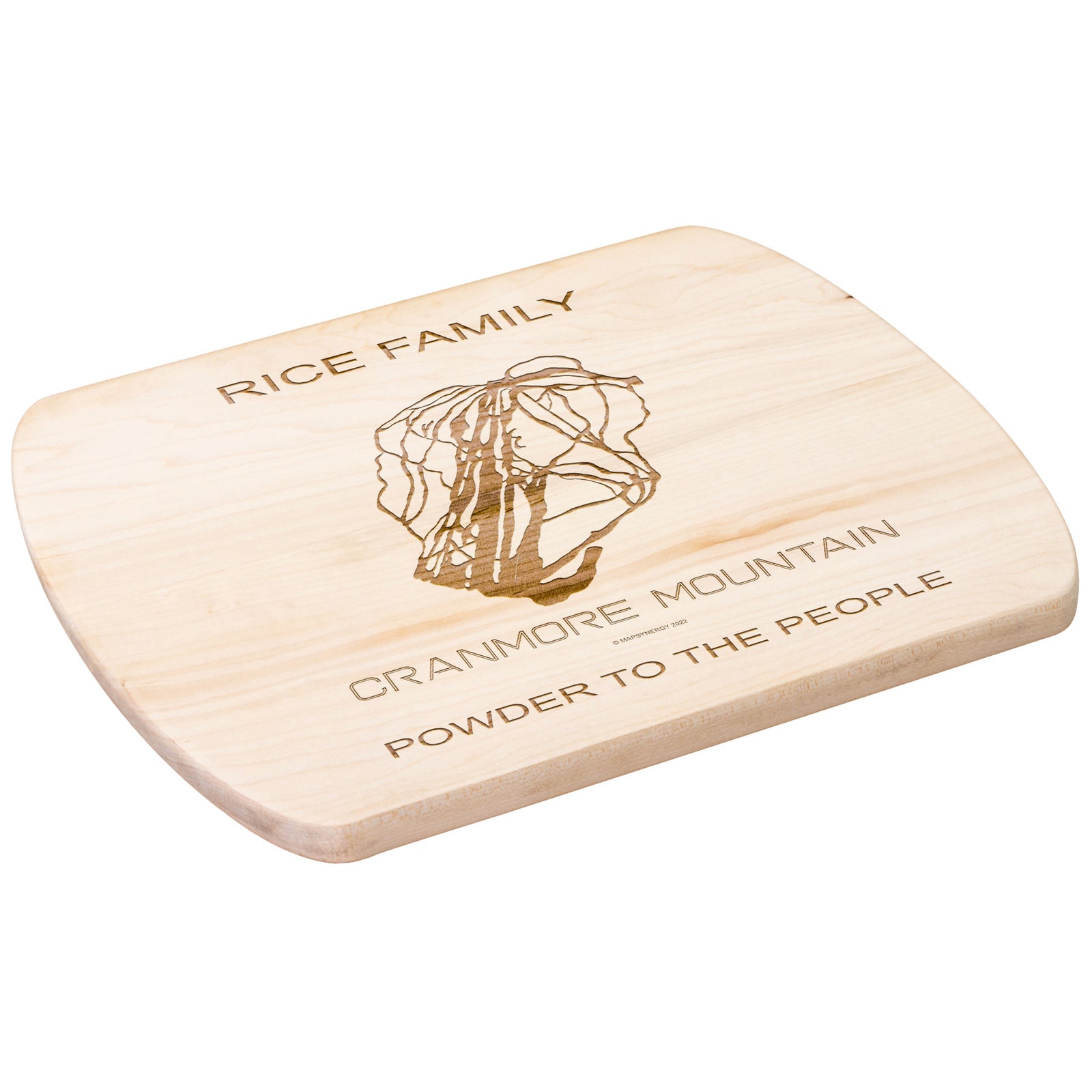 PERSONALIZED Cranmore Mountain, New Hampshire SKI TRAIL MAP CUTTING BOARD