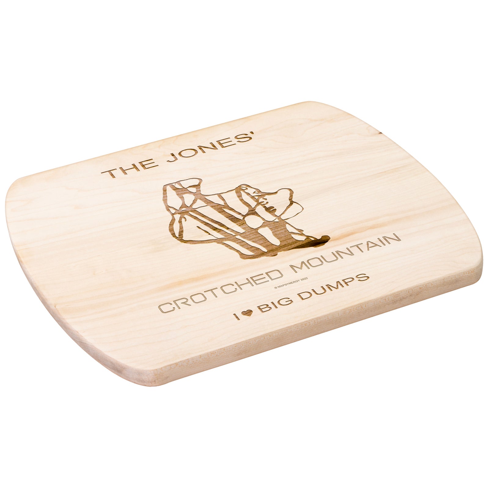 PERSONALIZED Crotched Mountain, New Hampshire SKI TRAIL MAP CUTTING BOARD
