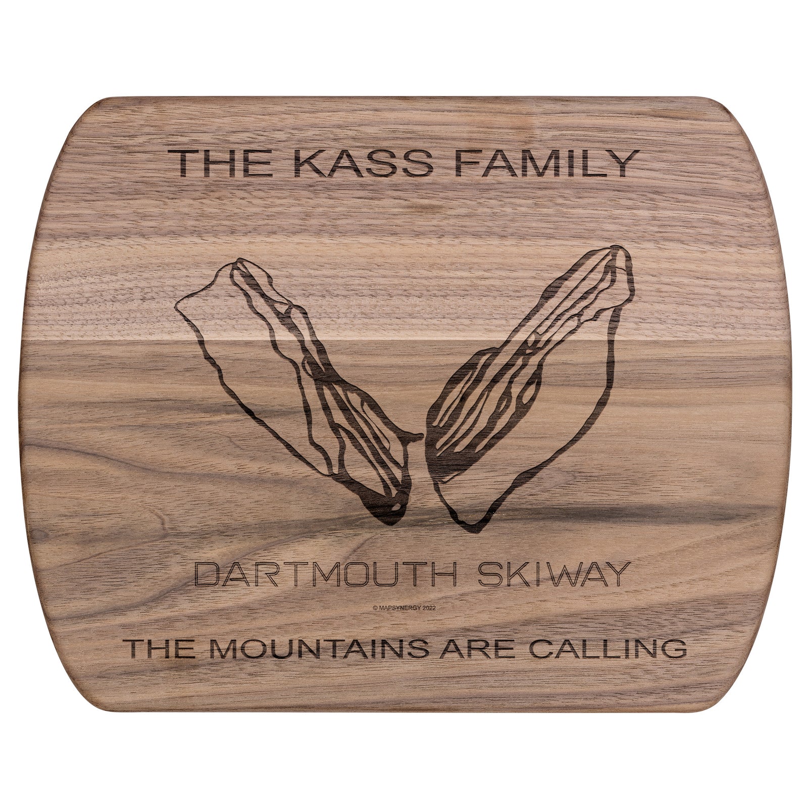 PERSONALIZED Dartmouth Skiway, New Hampshire SKI TRAIL MAP CUTTING BOARD