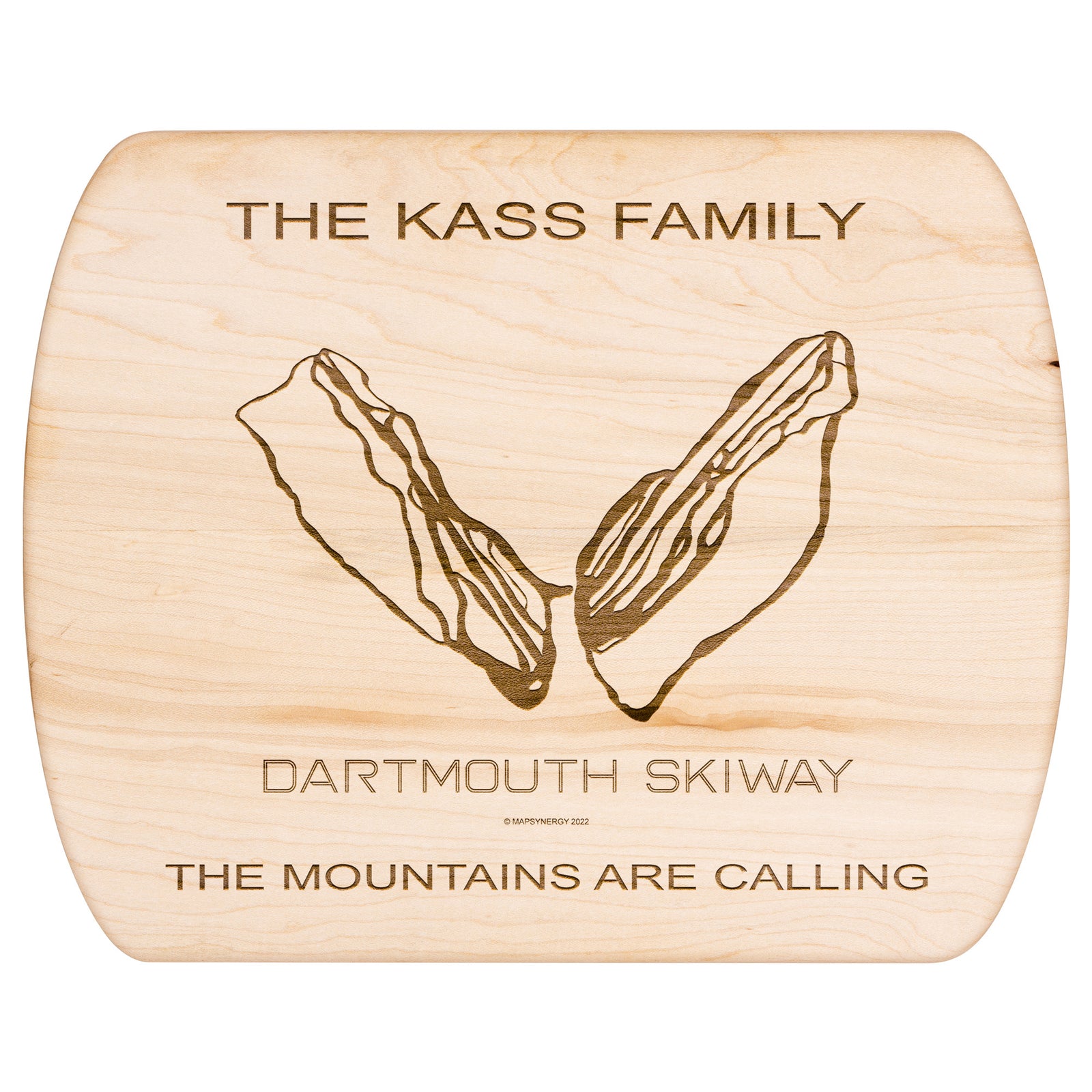 PERSONALIZED Dartmouth Skiway, New Hampshire SKI TRAIL MAP CUTTING BOARD