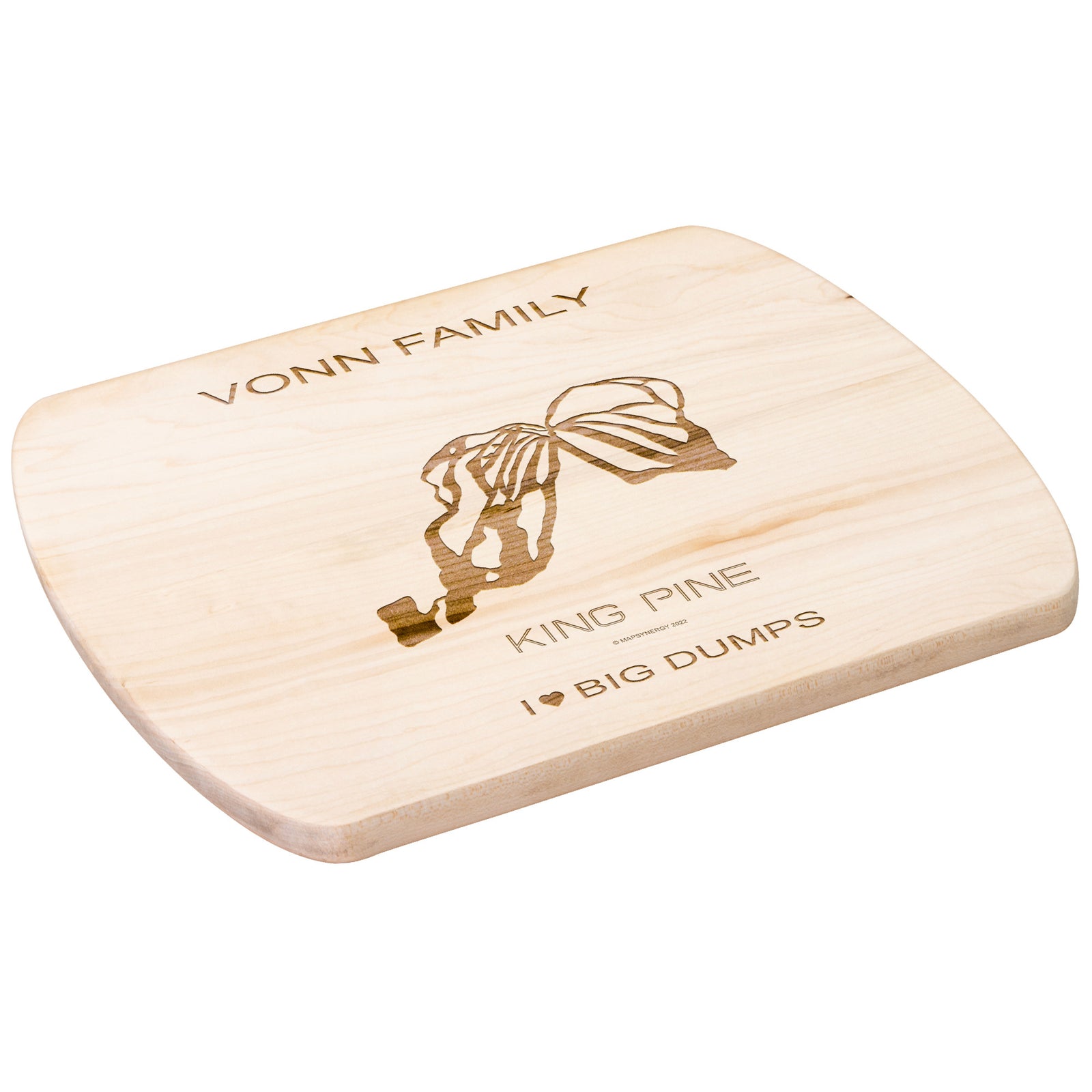 PERSONALIZED King Pine, New Hampshire SKI TRAIL MAP CUTTING BOARD