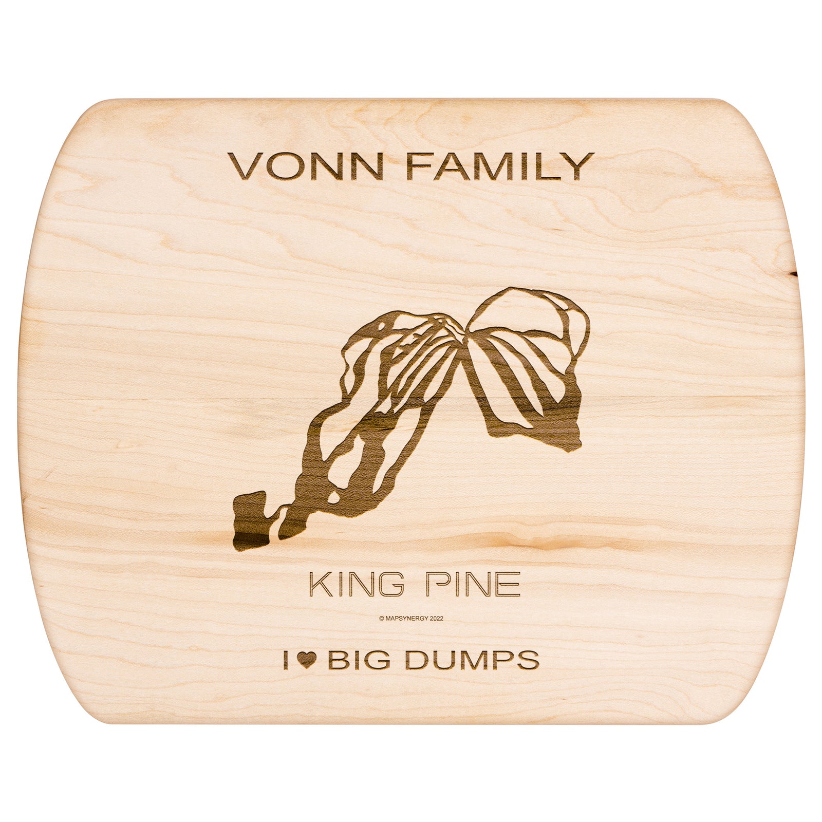 PERSONALIZED King Pine, New Hampshire SKI TRAIL MAP CUTTING BOARD
