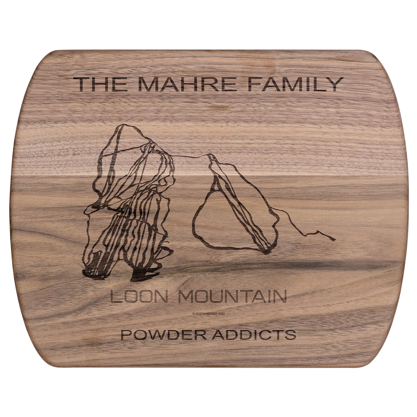 PERSONALIZED Loon Mountain, New Hampshire SKI TRAIL MAP CUTTING BOARD
