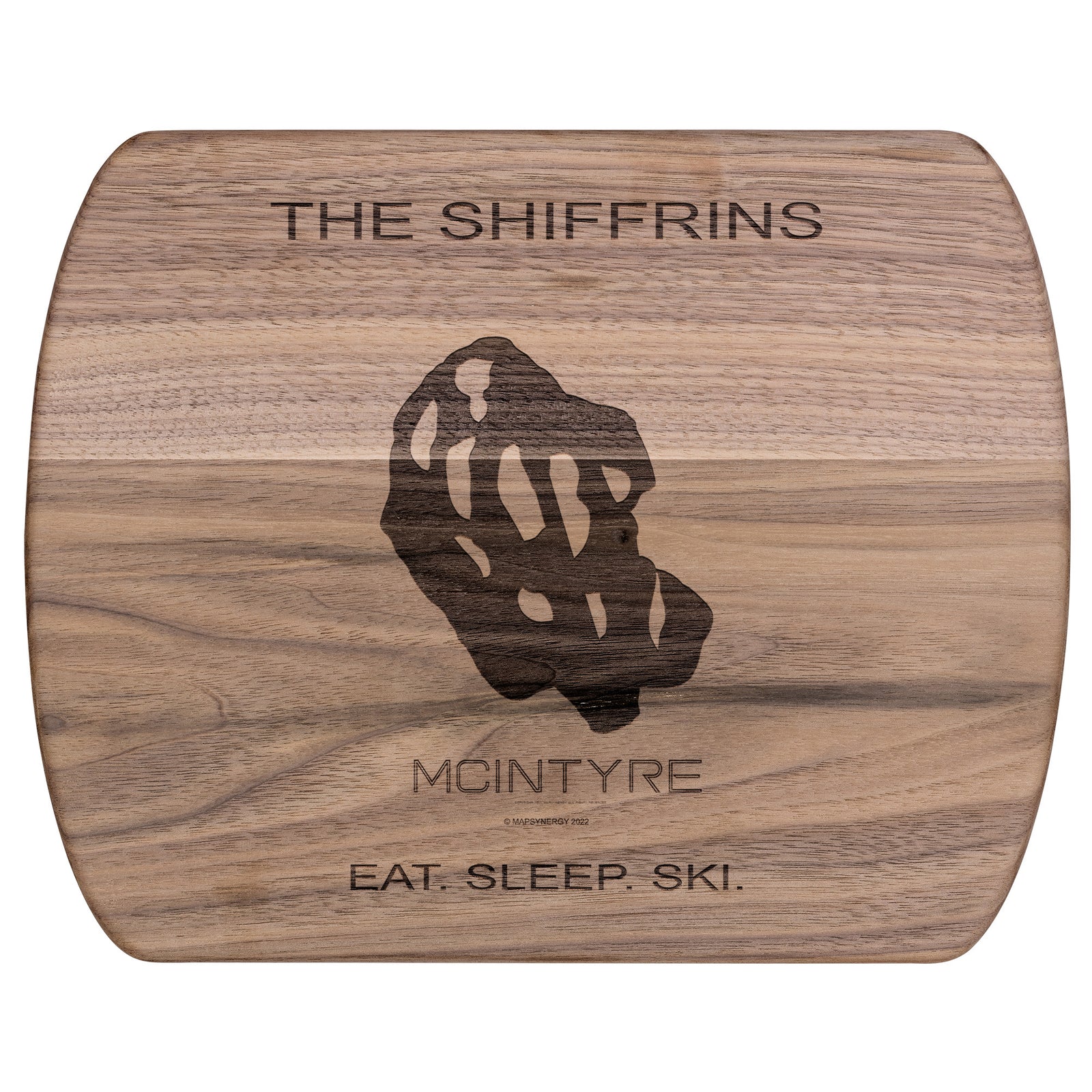 PERSONALIZED McIntyre, New Hampshire SKI TRAIL MAP CUTTING BOARD