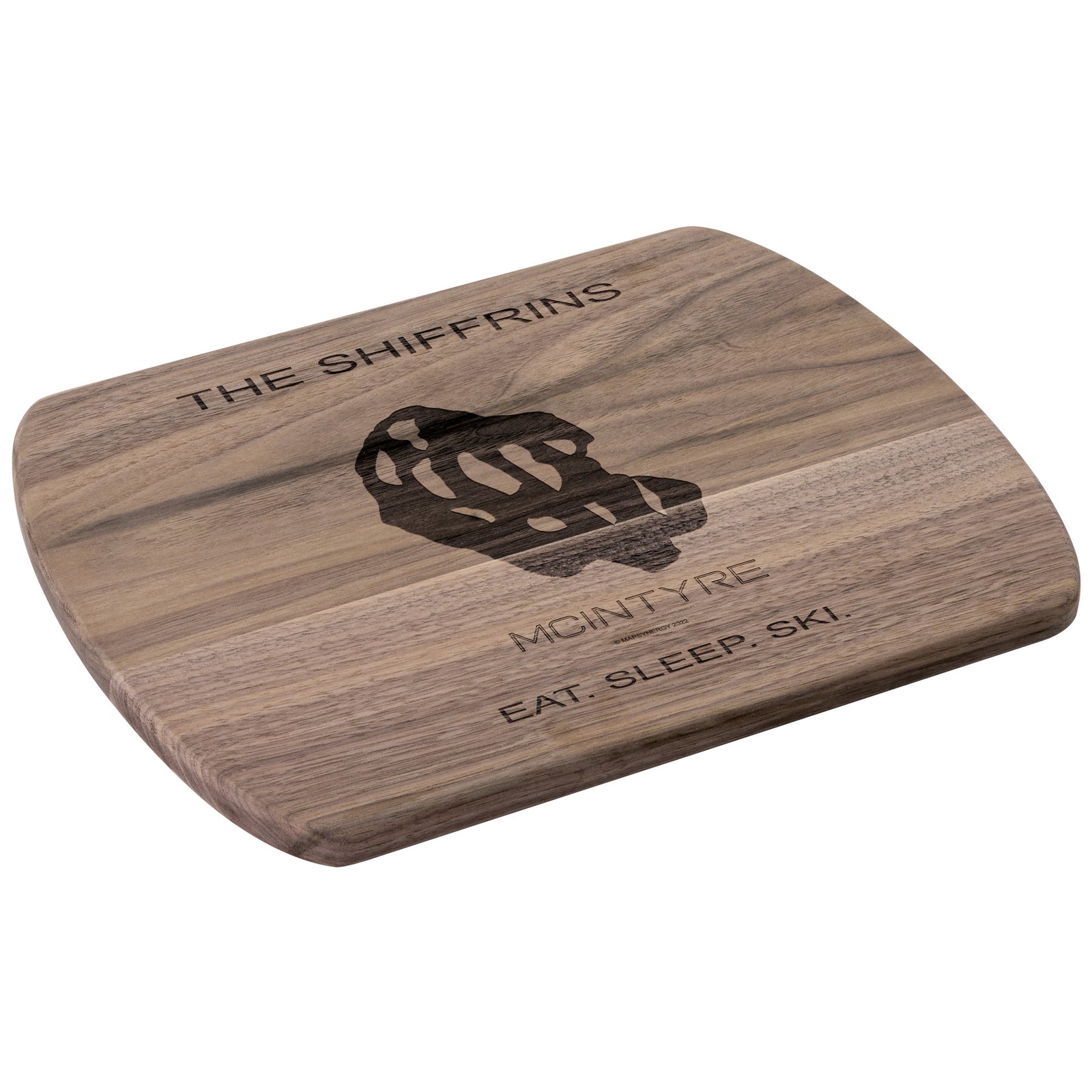 PERSONALIZED McIntyre, New Hampshire SKI TRAIL MAP CUTTING BOARD