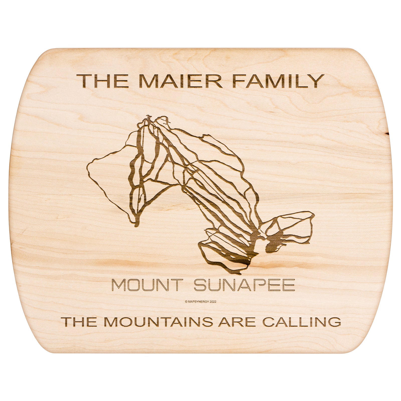 PERSONALIZED Mount Sunapee, New Hampshire SKI TRAIL MAP CUTTING BOARD