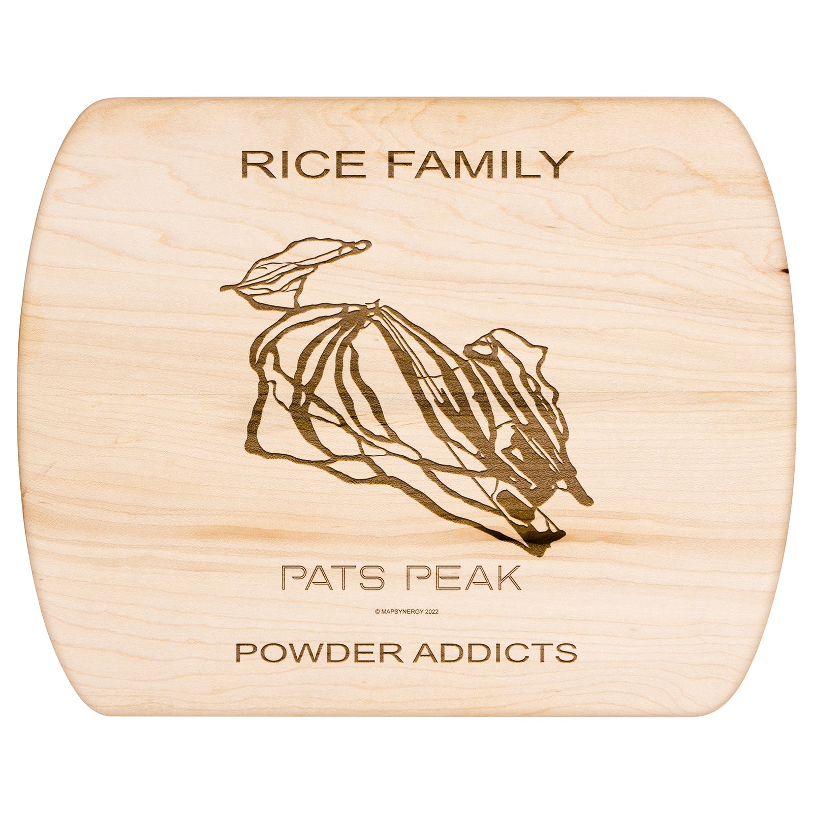 PERSONALIZED Pats Peak, New Hampshire SKI TRAIL MAP CUTTING BOARD