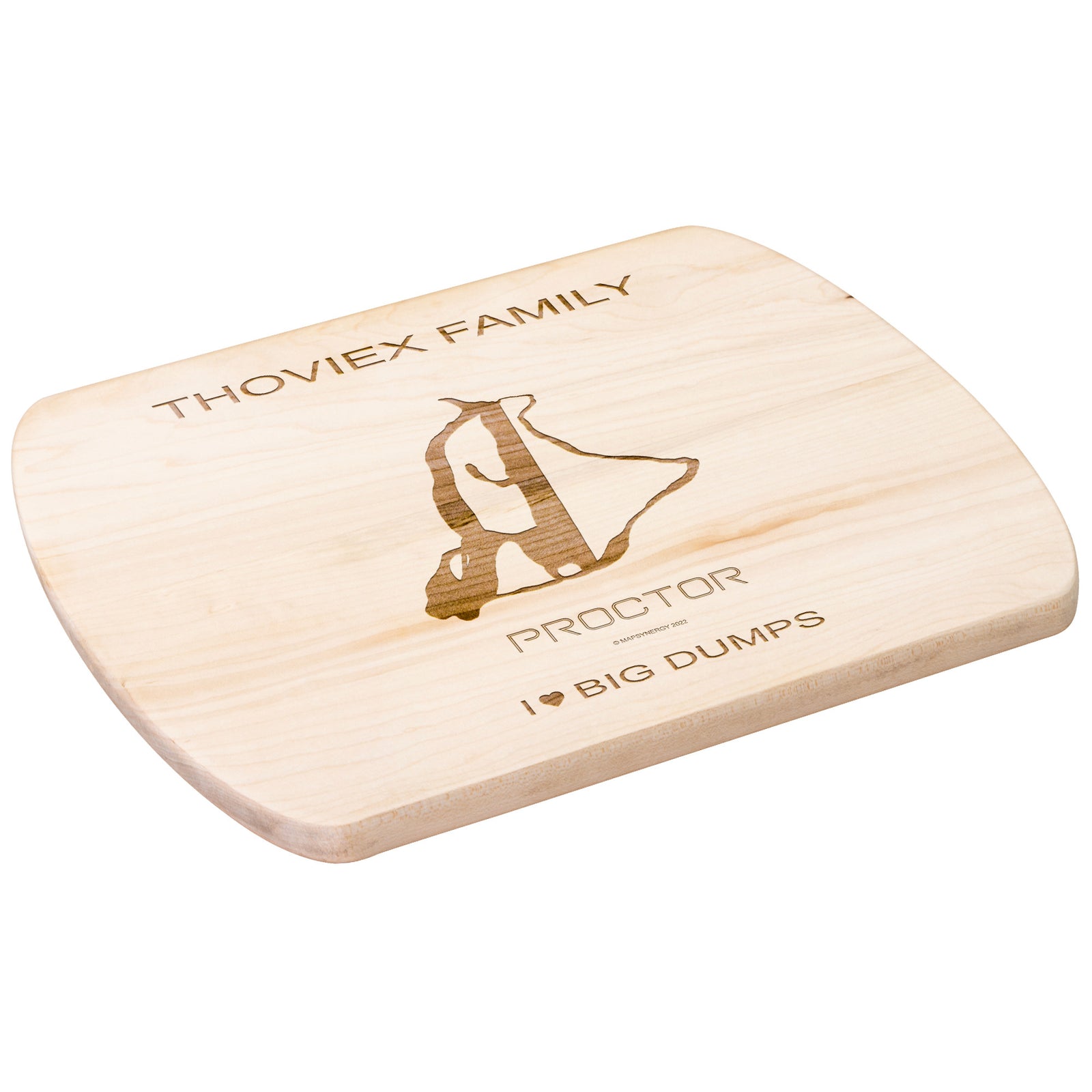 PERSONALIZED Proctor, New Hampshire SKI TRAIL MAP CUTTING BOARD