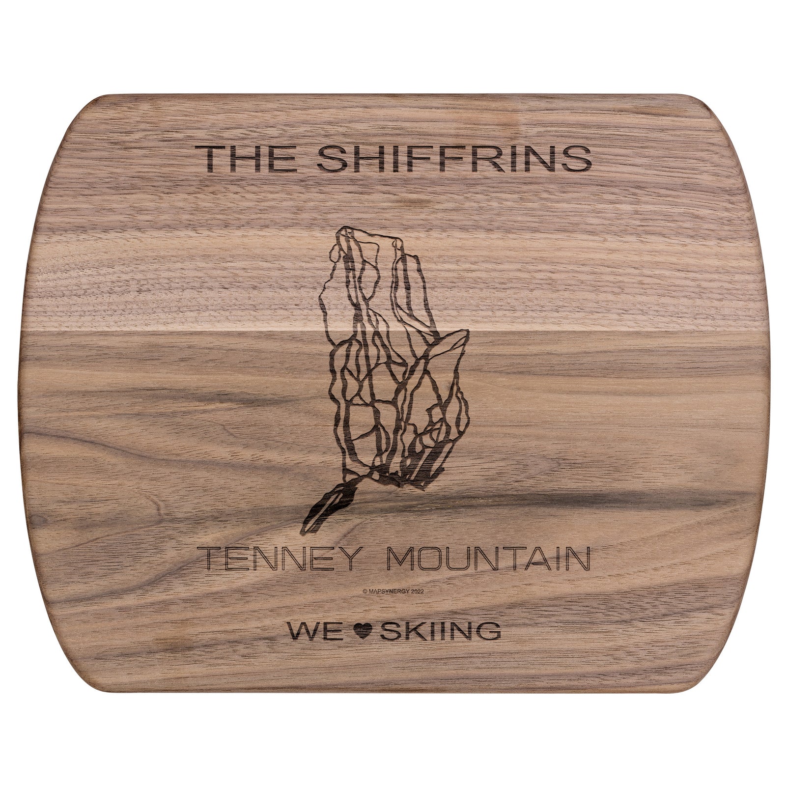 PERSONALIZED Tenney Mountain, New Hampshire SKI TRAIL MAP CUTTING BOARD