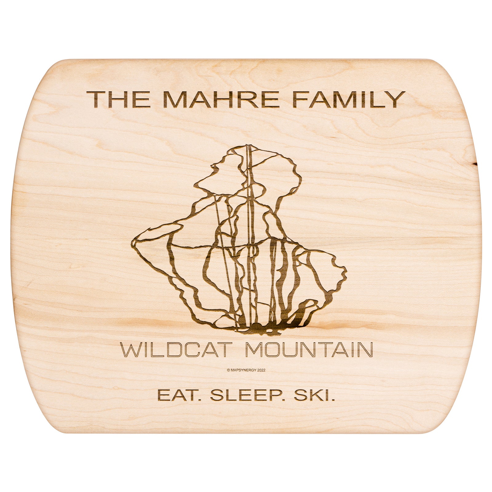 PERSONALIZED Wildcat Mountain, New Hampshire SKI TRAIL MAP CUTTING BOARD
