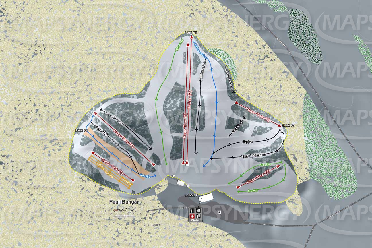 Paul Bunyan trail map