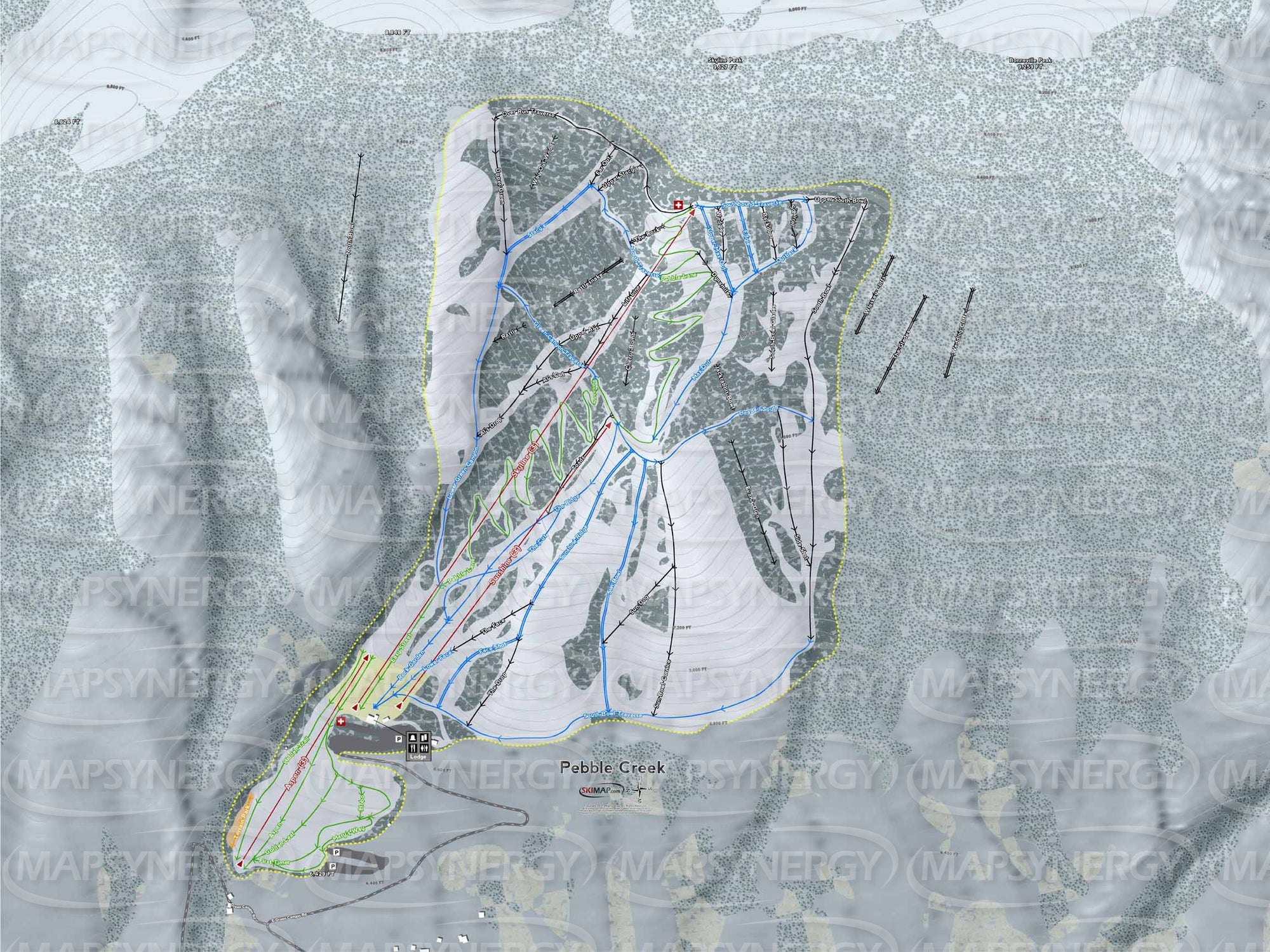 Pebble Creek trail map