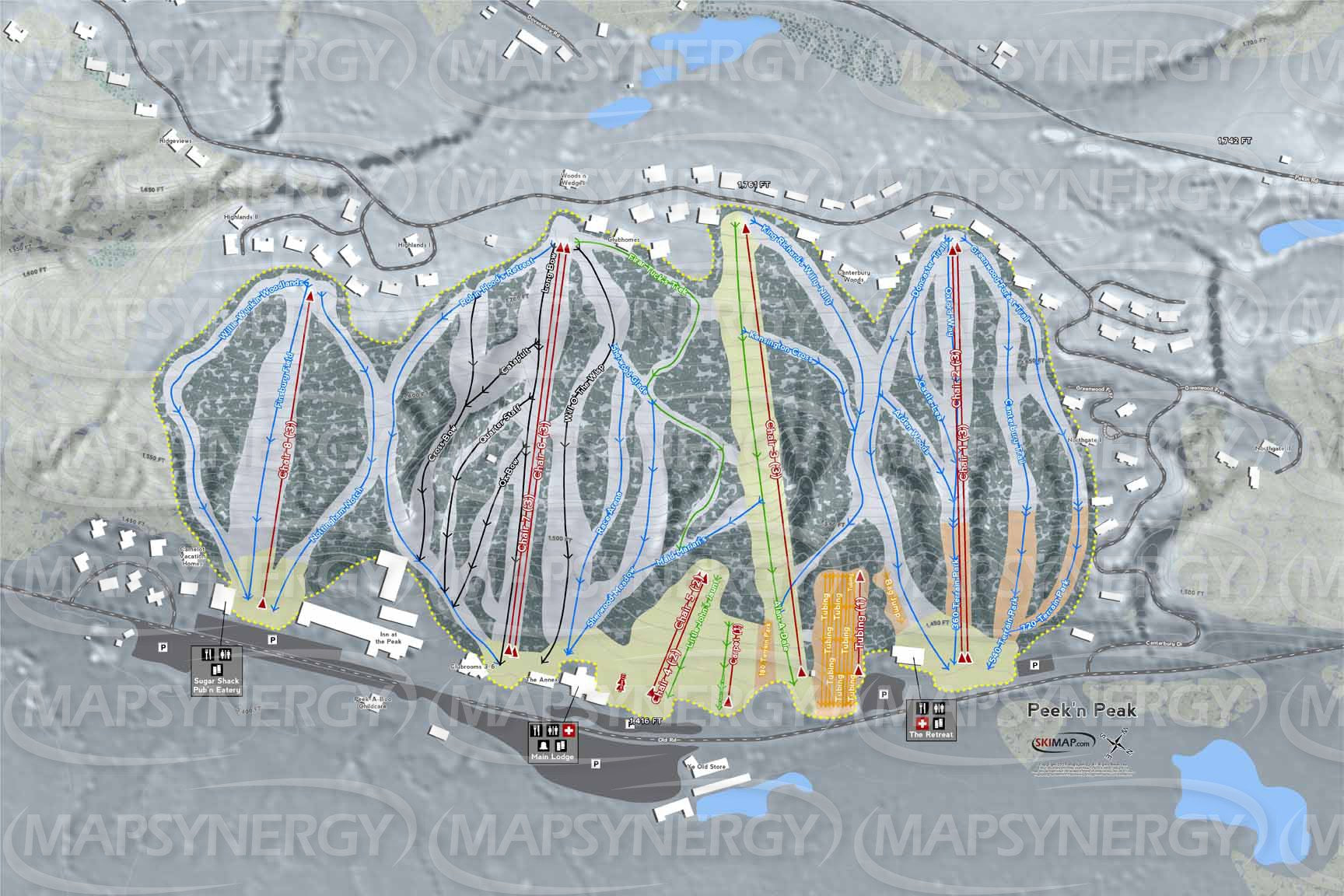 Peek'n Peak trail map