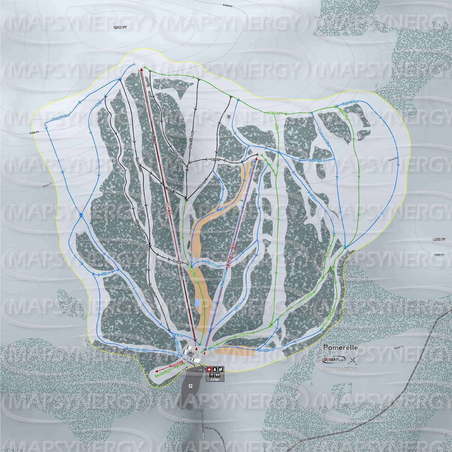 Pomerelle trail map