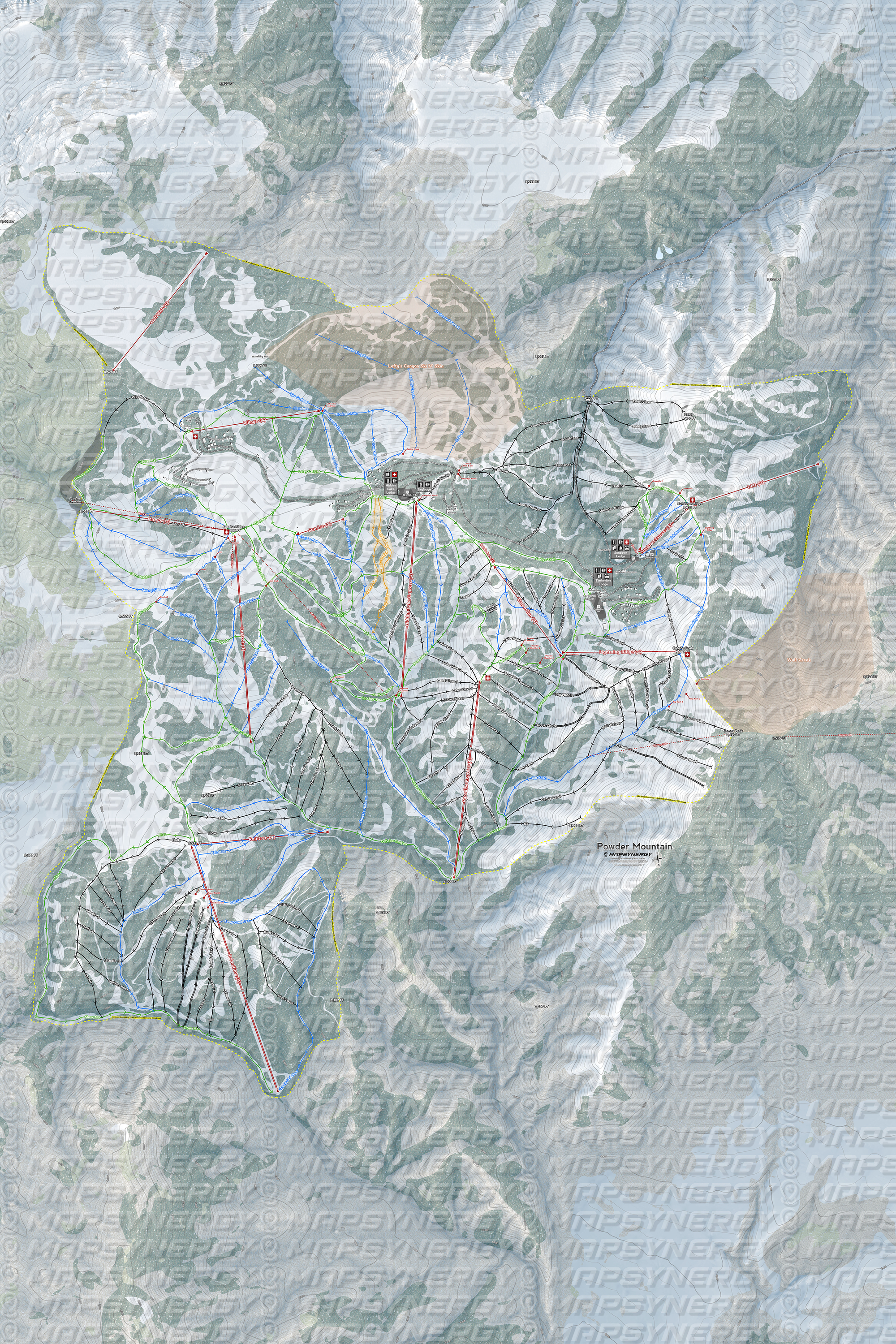 Powder Mountain trail map