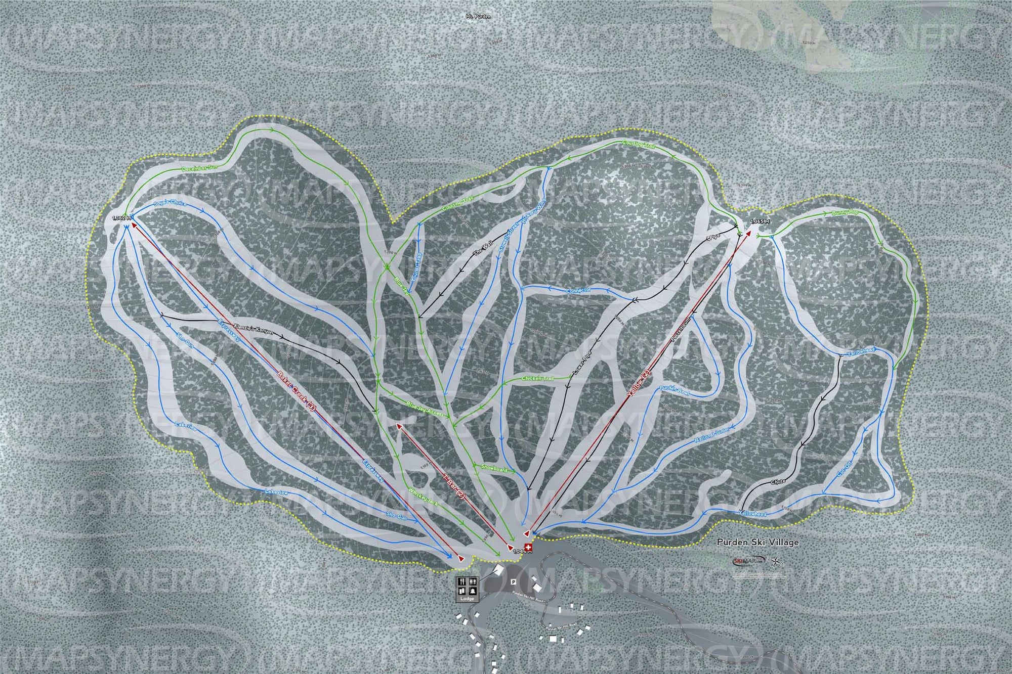 Purden Ski Village trail map