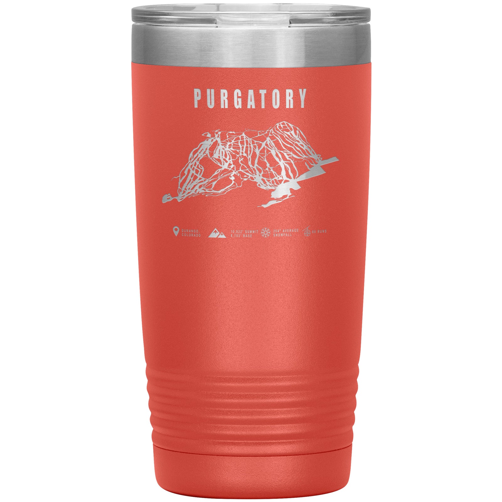 Purgatory Colorado Ski Trail Map 20oz Tumbler