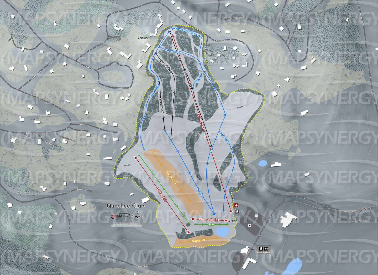 Quechee Club trail map