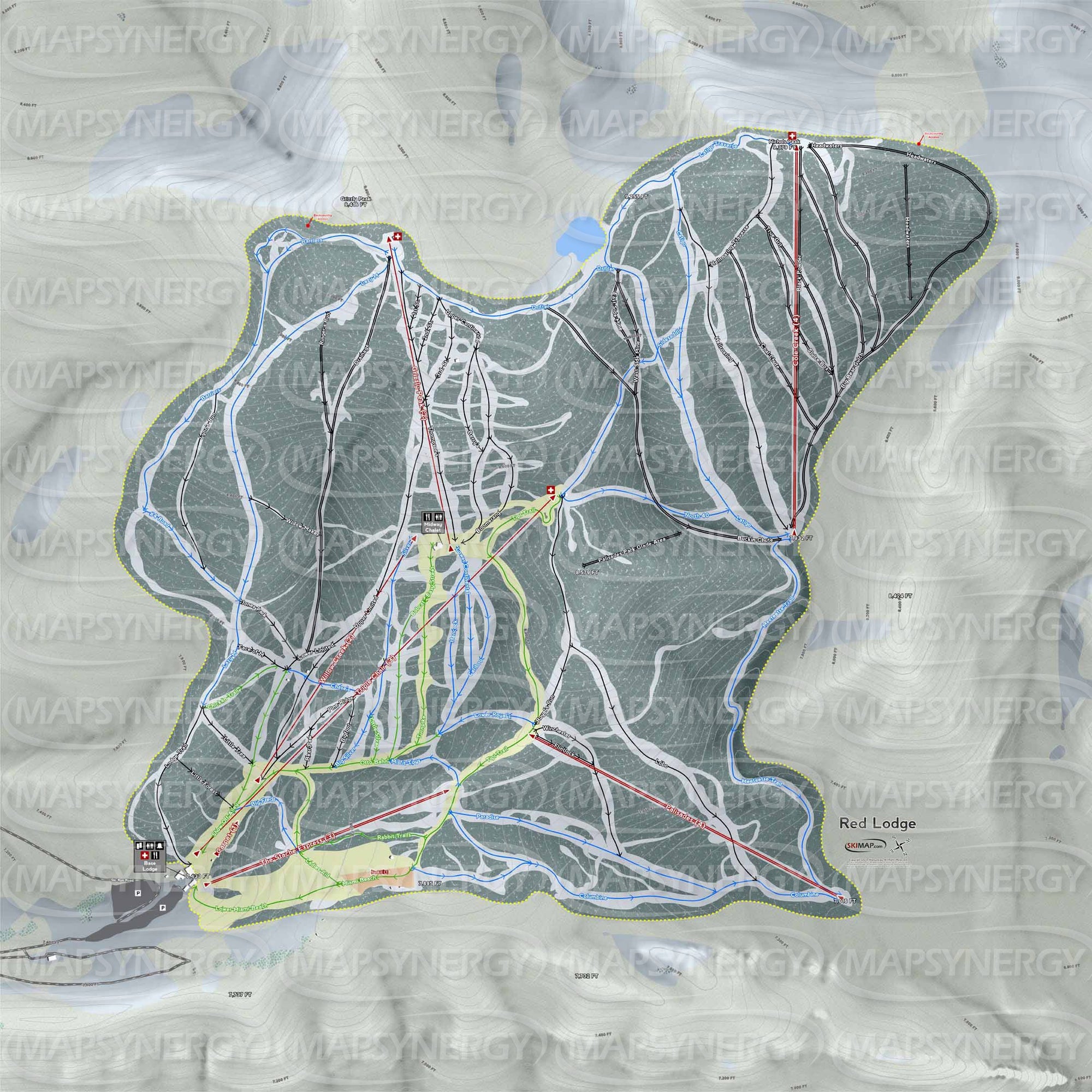 Red Lodge trail map