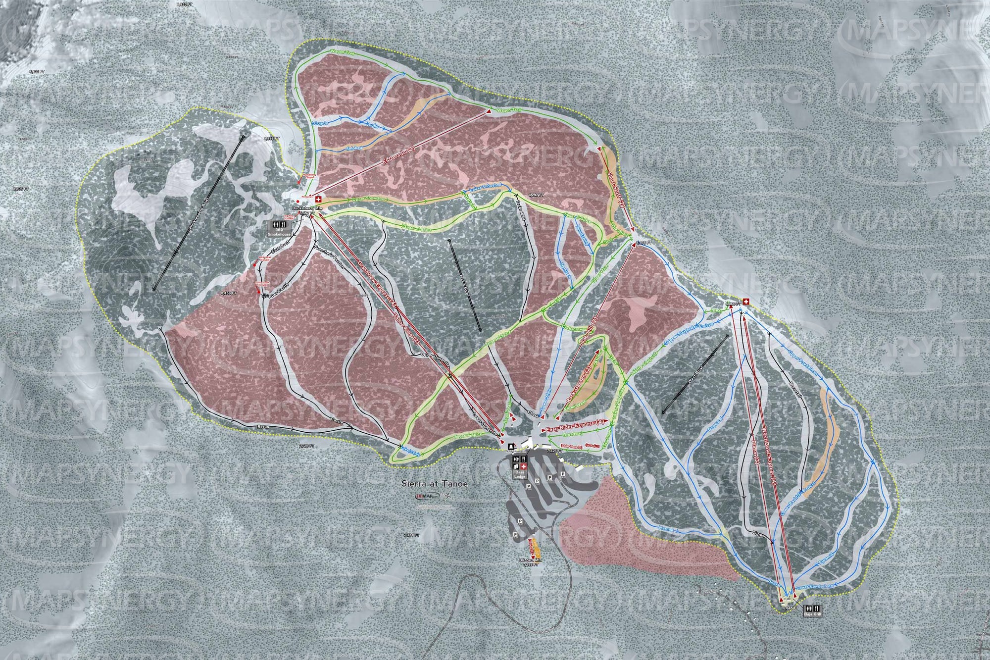 Sierra At Tahoe trail map