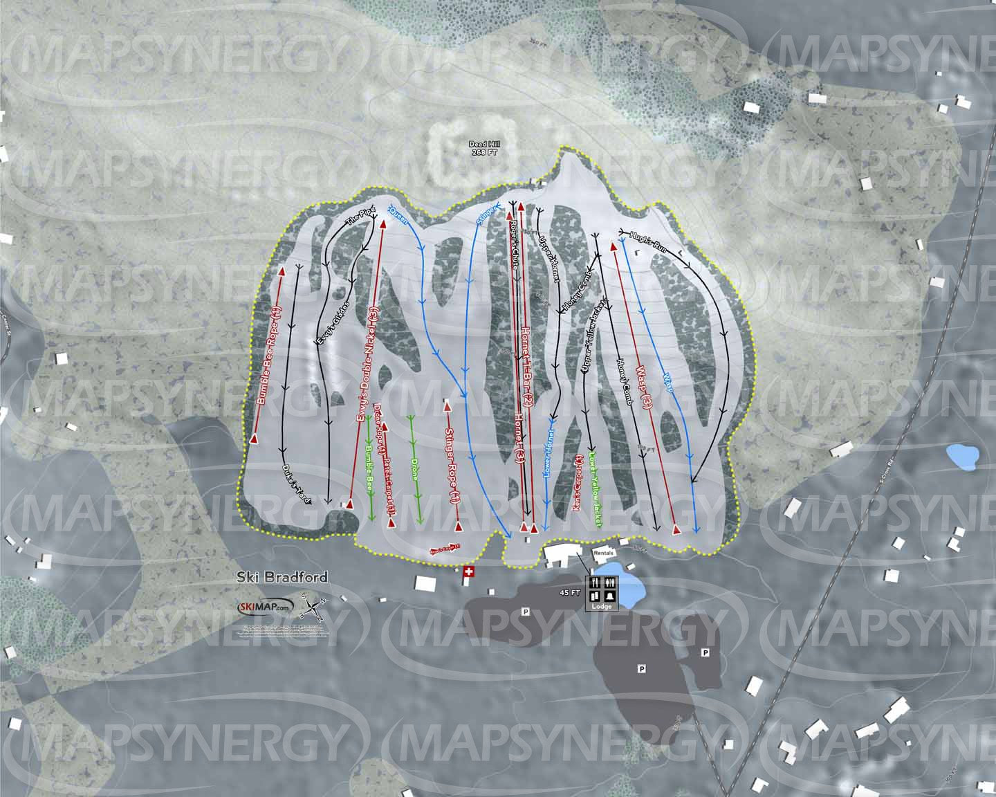 Ski Bradford trail map