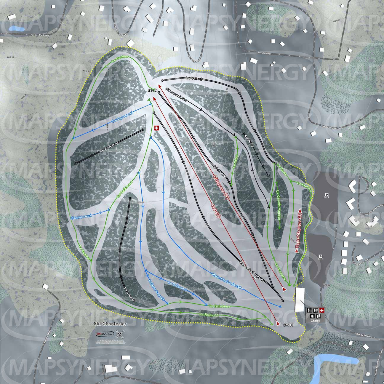 Ski Chantecler trail map