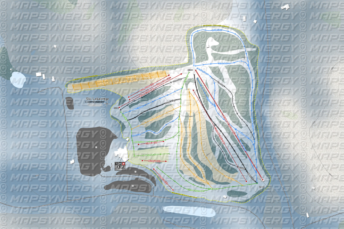 Ski Lakeridge trail map