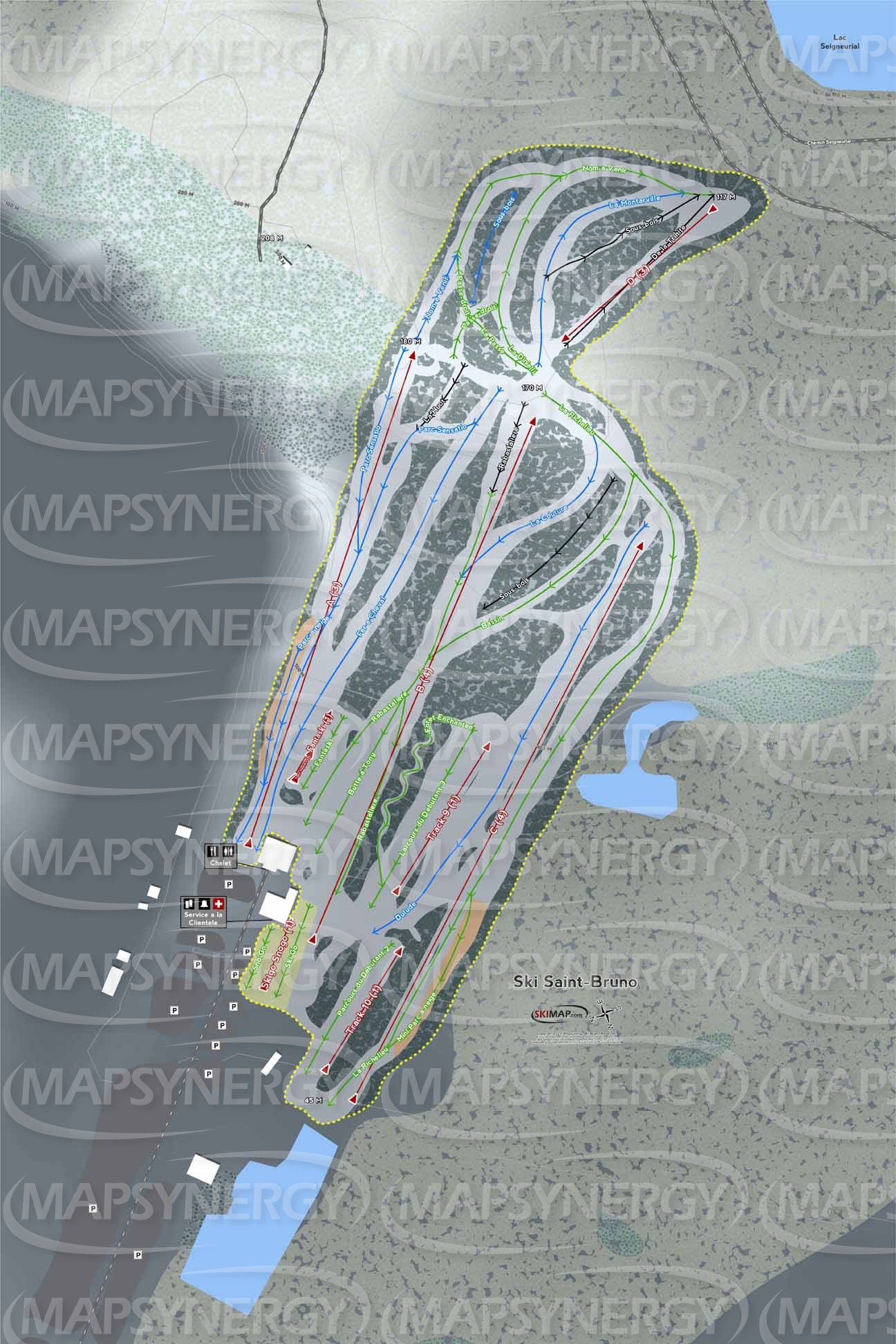 Ski Saint-Bruno trail map