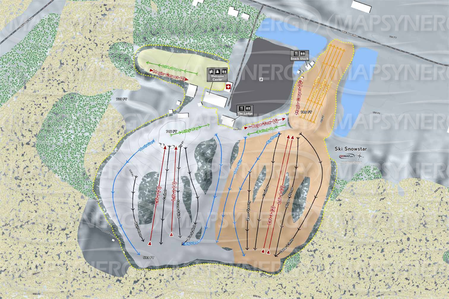Ski Snowstar trail map