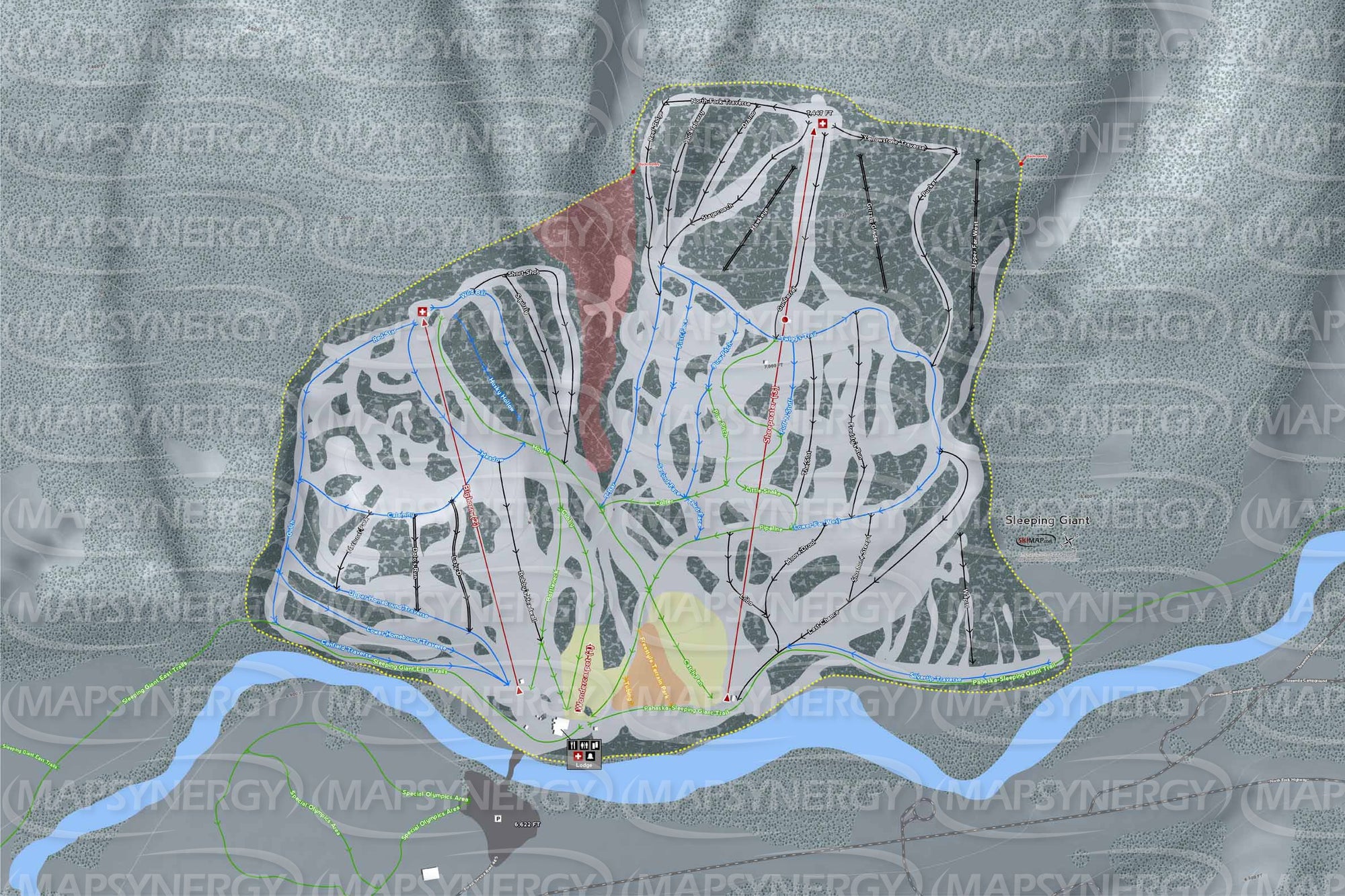 Sleeping Giant trail map