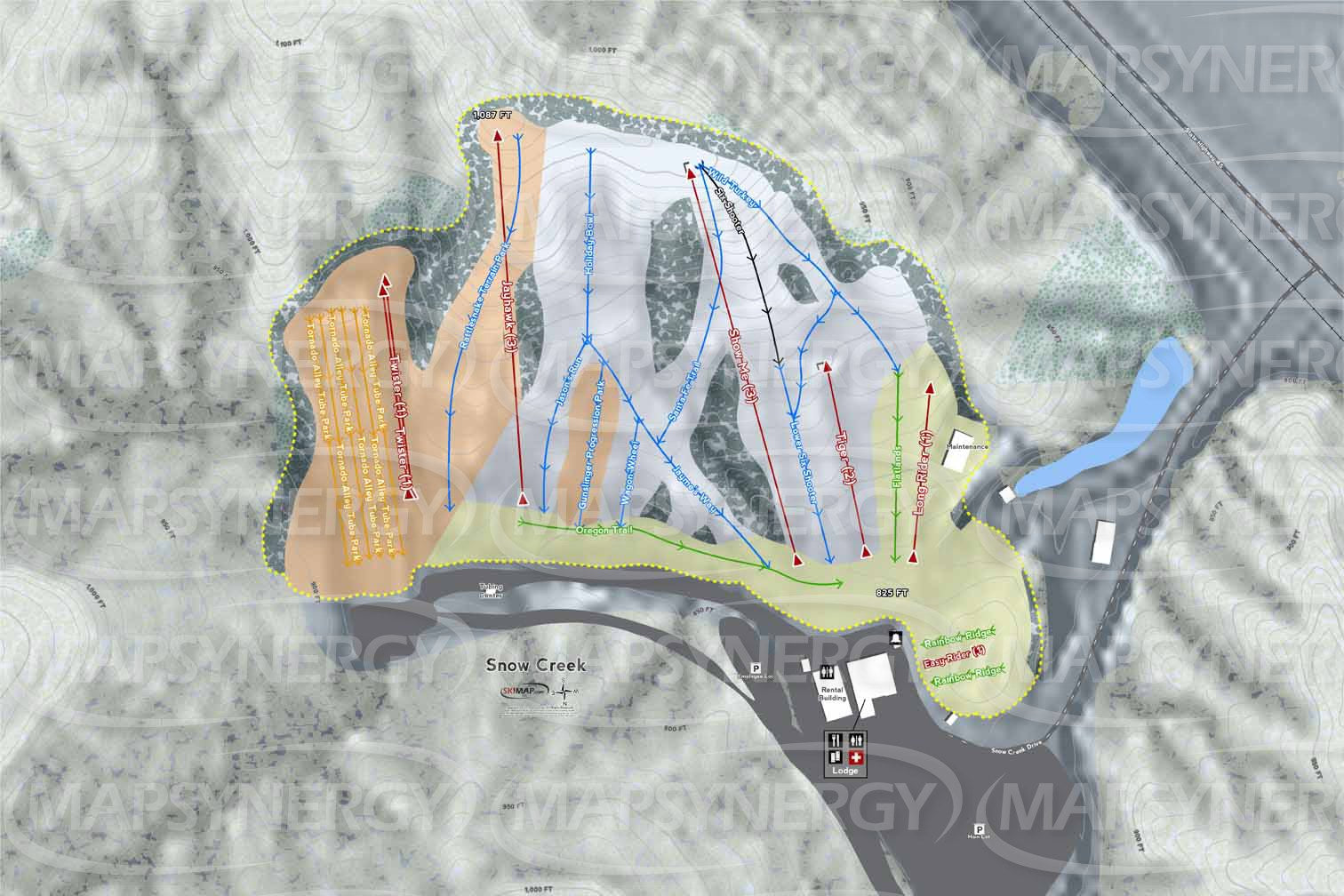 Snow Creek trail map