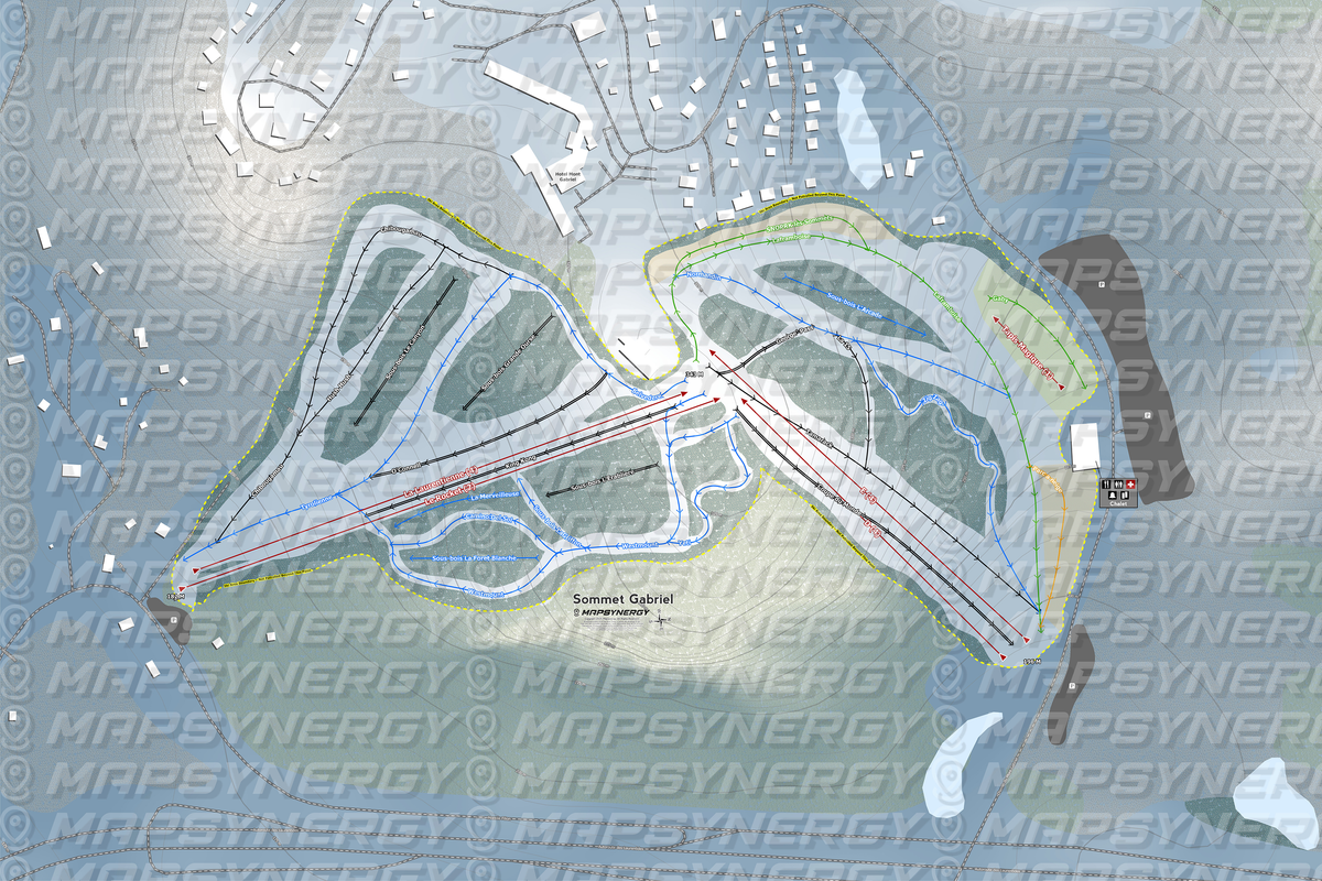 Sommet Gabriel trail map